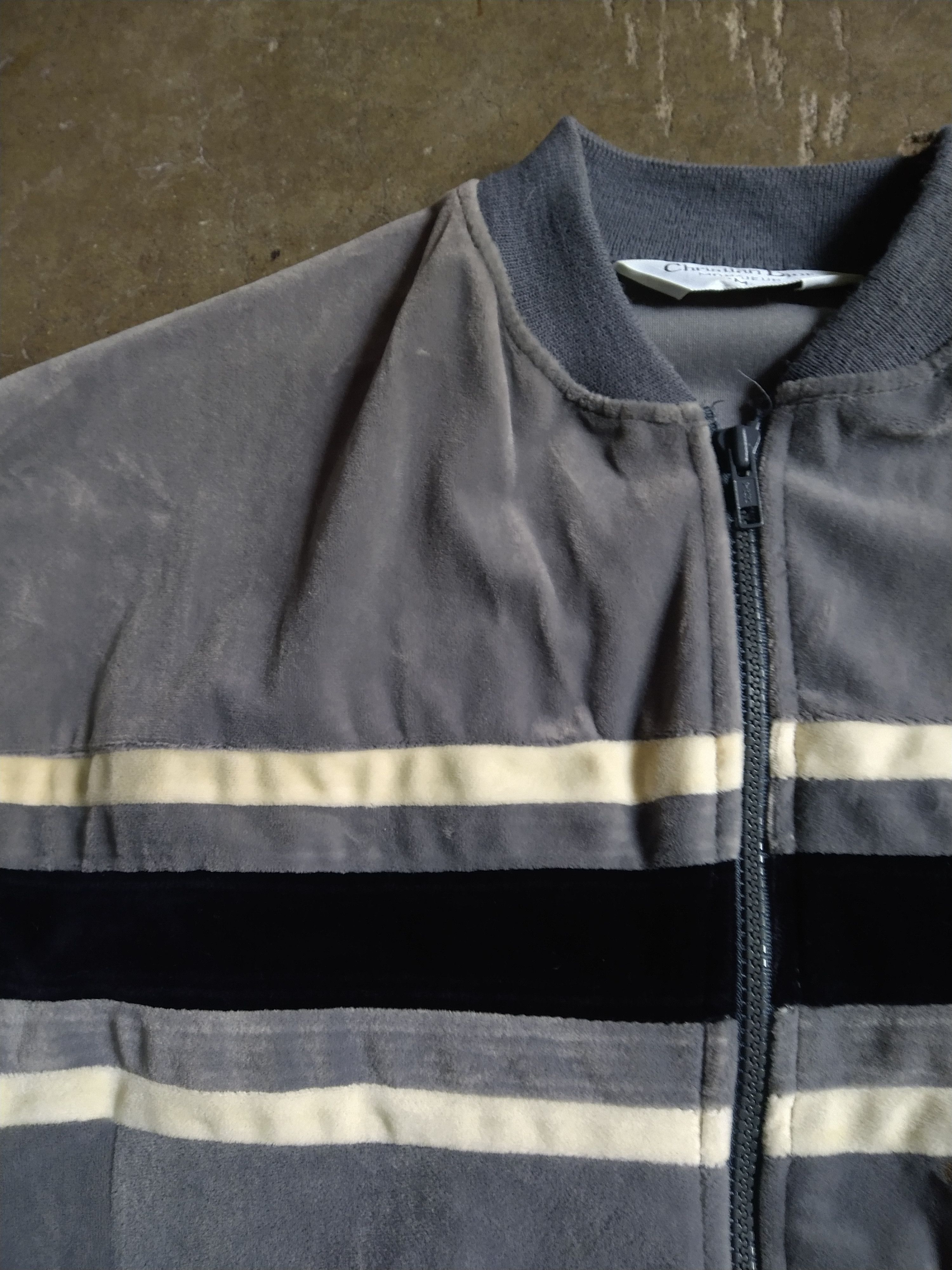 Christian Dior Monsieur Vintage Christian Dior Velvet Zip Up Shirt Size Medium Gray Size US M / EU 48-50 / 2 - 2 Thumbnail
