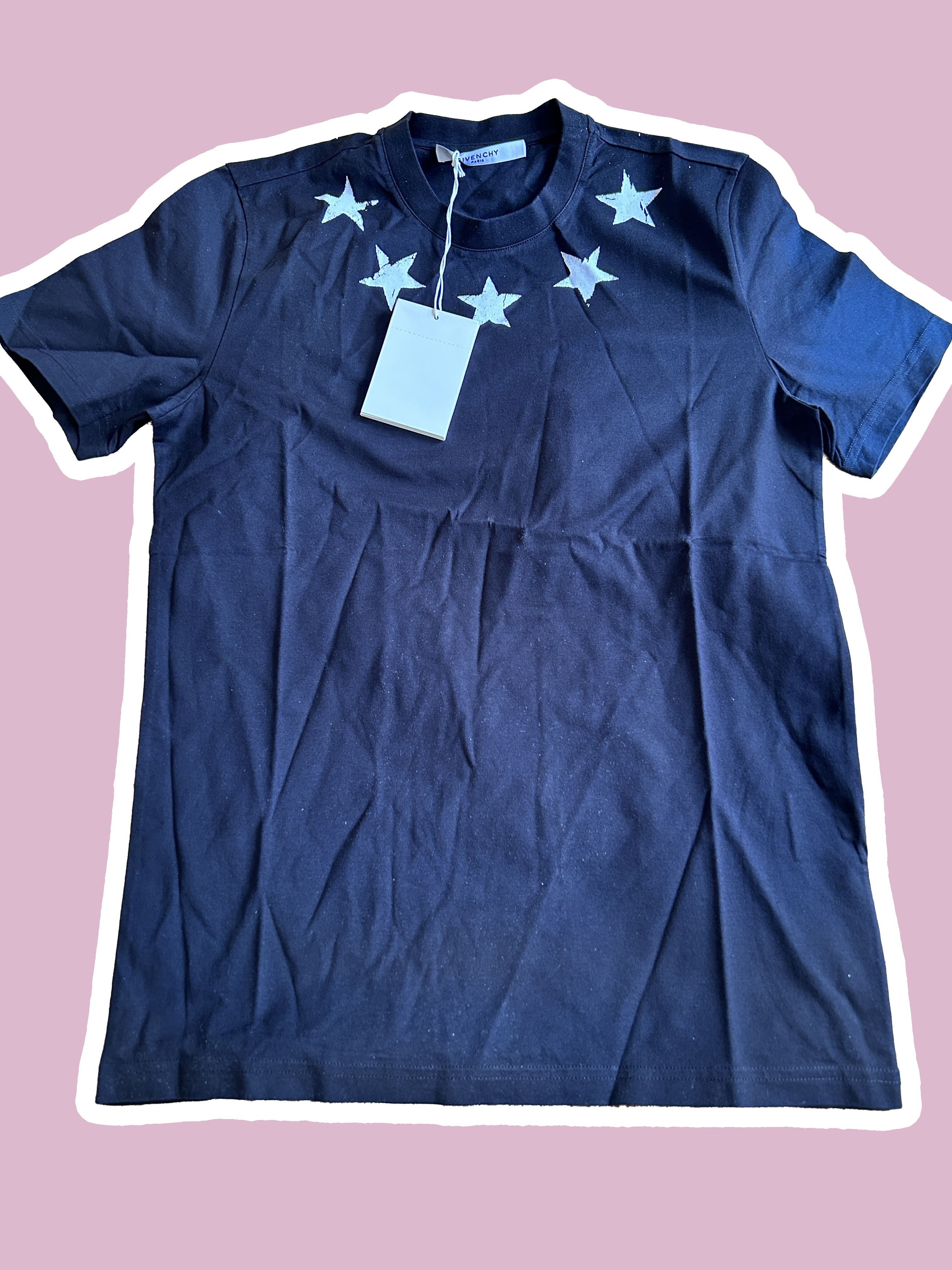 Givenchy GIVENCHY DISTRESSED VINTAGE STARS TEE BLACK Size US XS / EU 42 / 0 - 1 Thumbnail