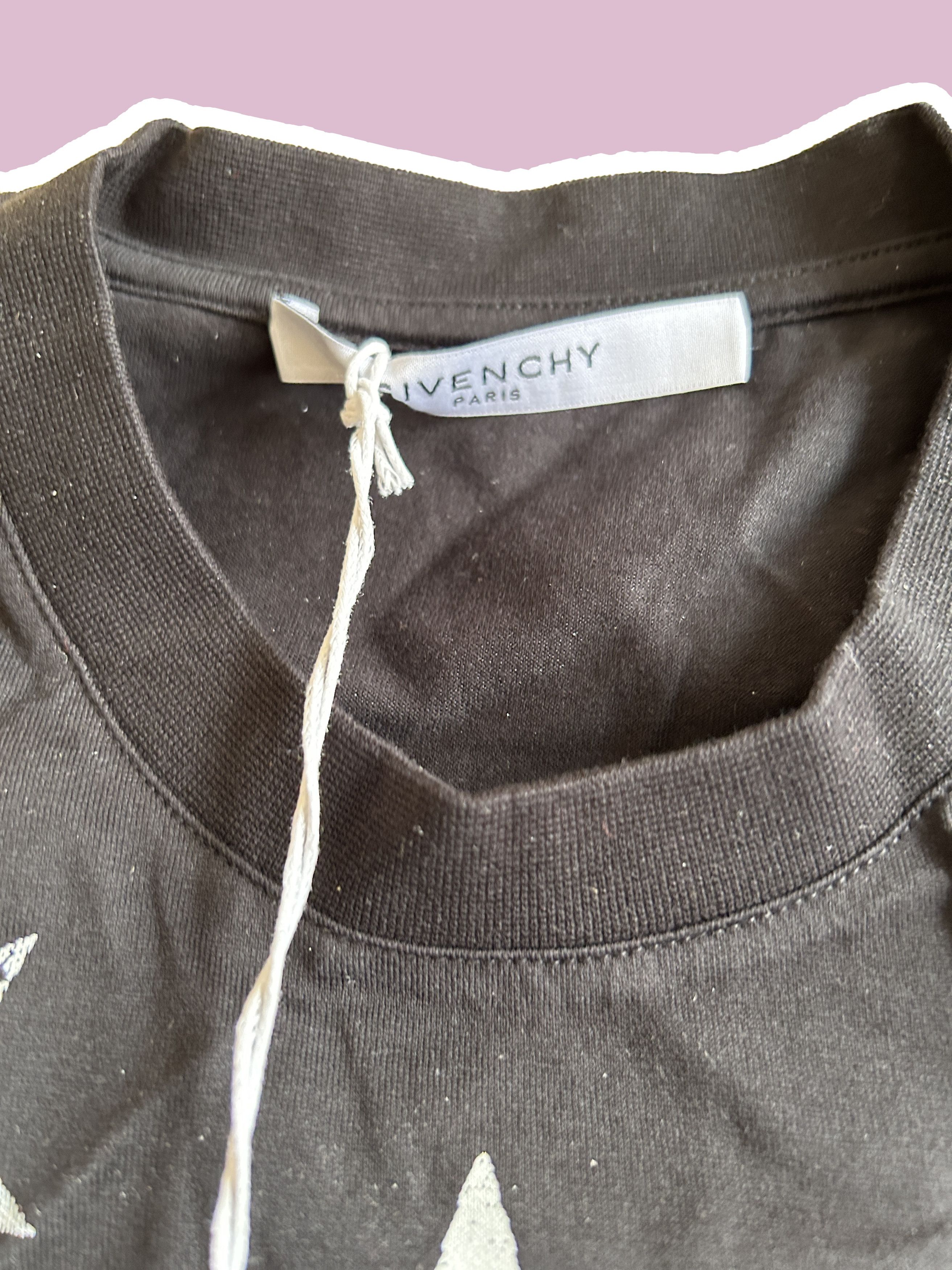 Givenchy GIVENCHY DISTRESSED VINTAGE STARS TEE BLACK Size US XS / EU 42 / 0 - 5 Thumbnail