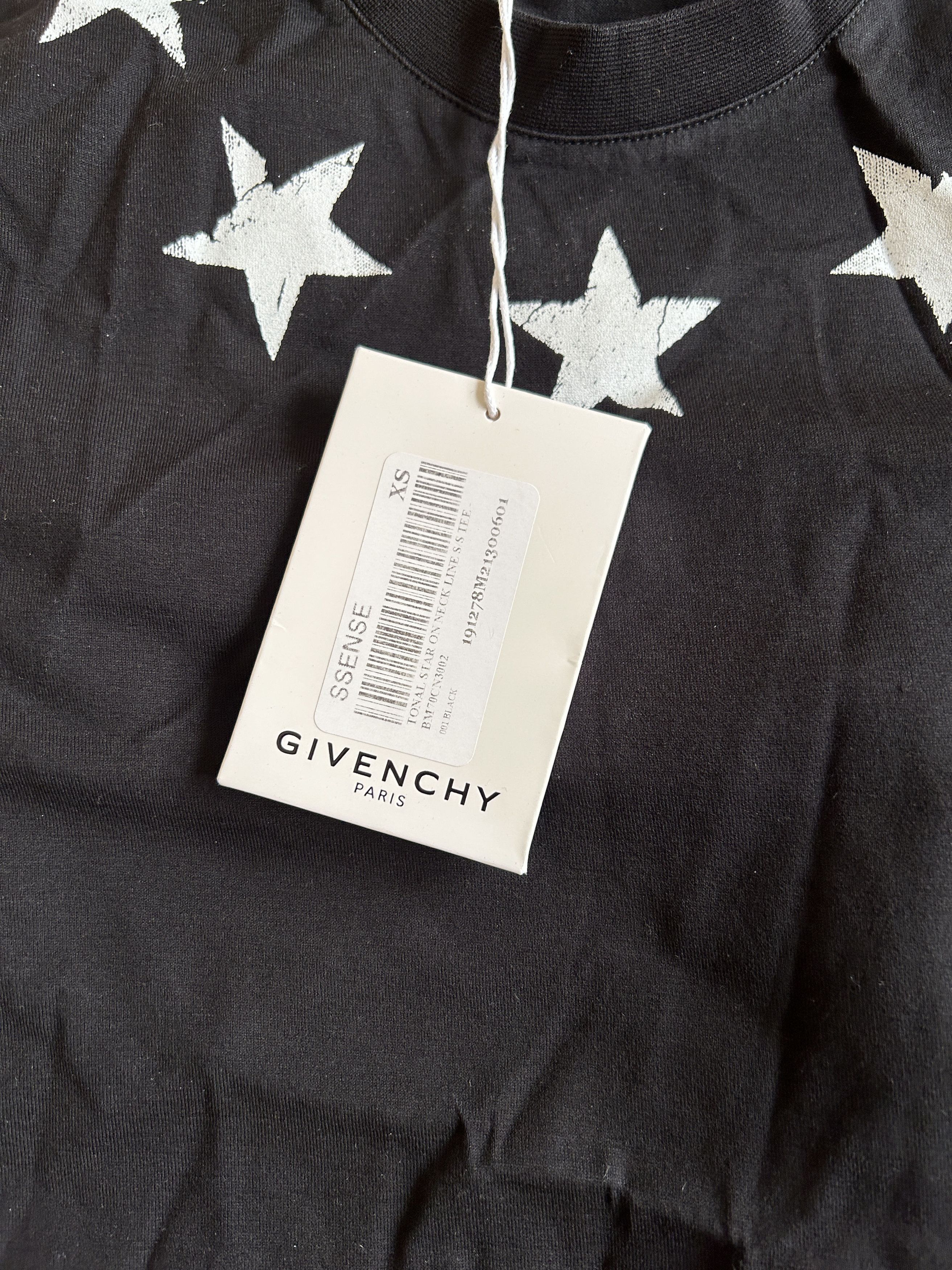 Givenchy GIVENCHY DISTRESSED VINTAGE STARS TEE BLACK Size US XS / EU 42 / 0 - 3 Thumbnail