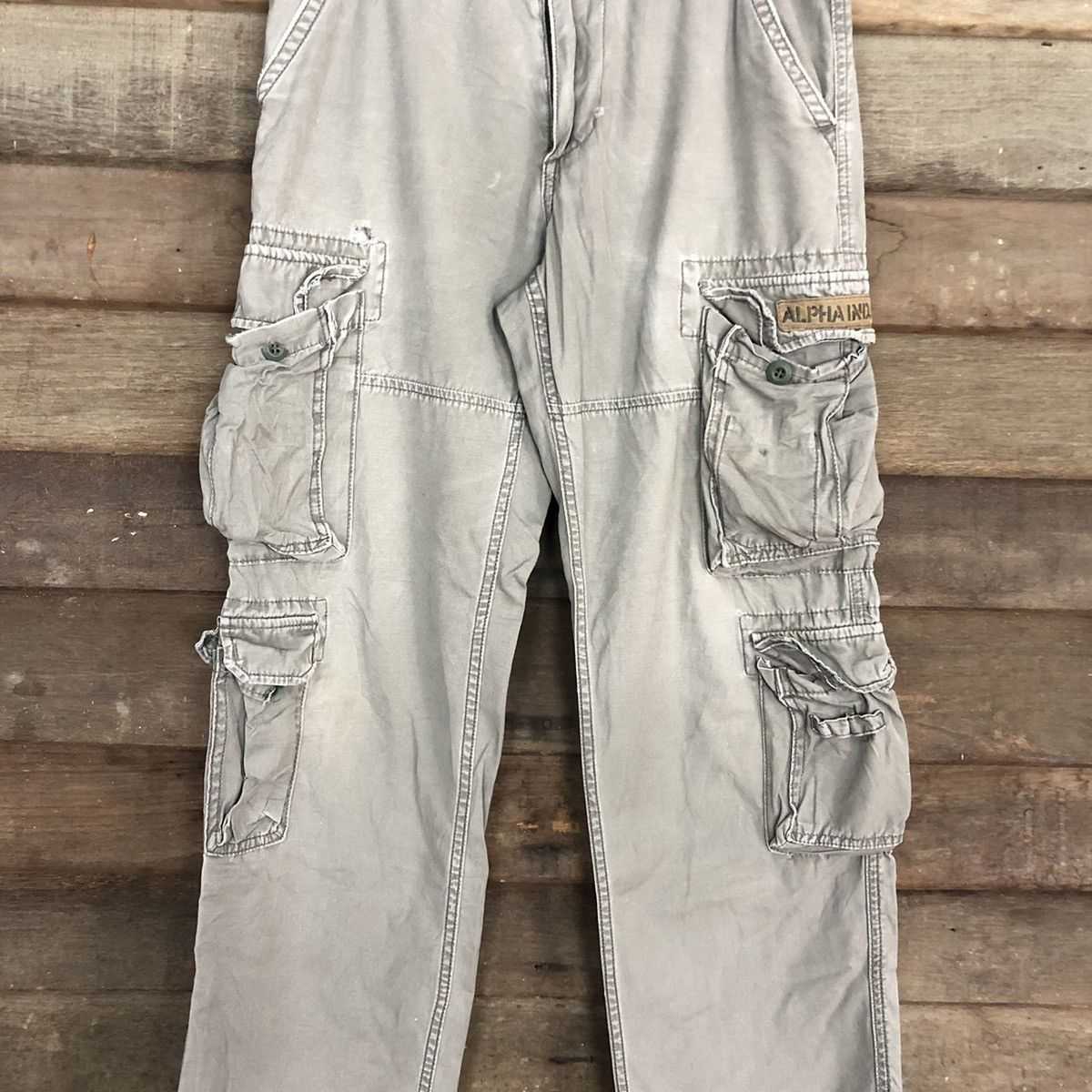 Alpha Industries Alpha Industries Grey Multipocket Tactical Cargo Pants #A060 Size US 30 / EU 46 - 4 Thumbnail