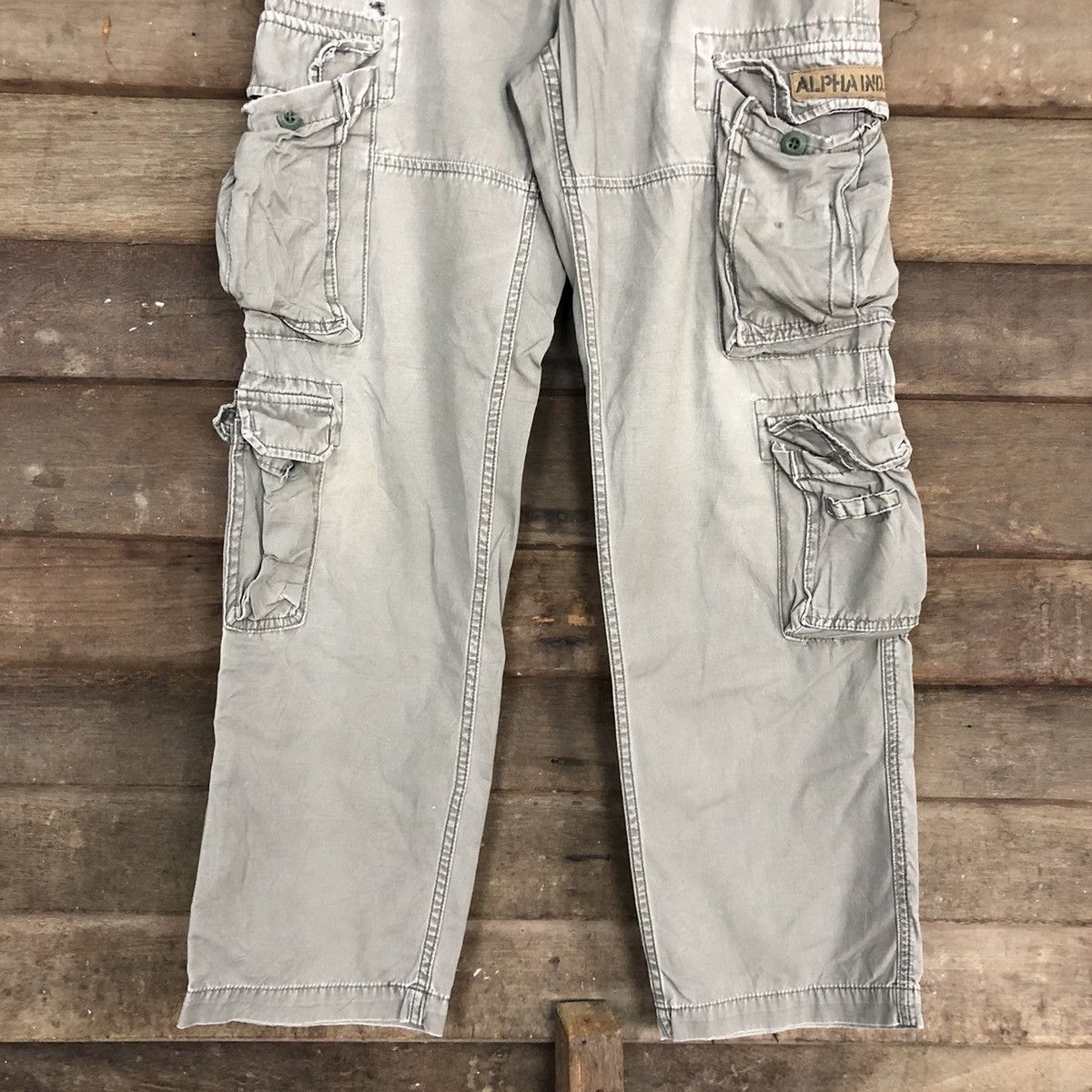 Alpha Industries Alpha Industries Grey Multipocket Tactical Cargo Pants #A060 Size US 30 / EU 46 - 3 Thumbnail