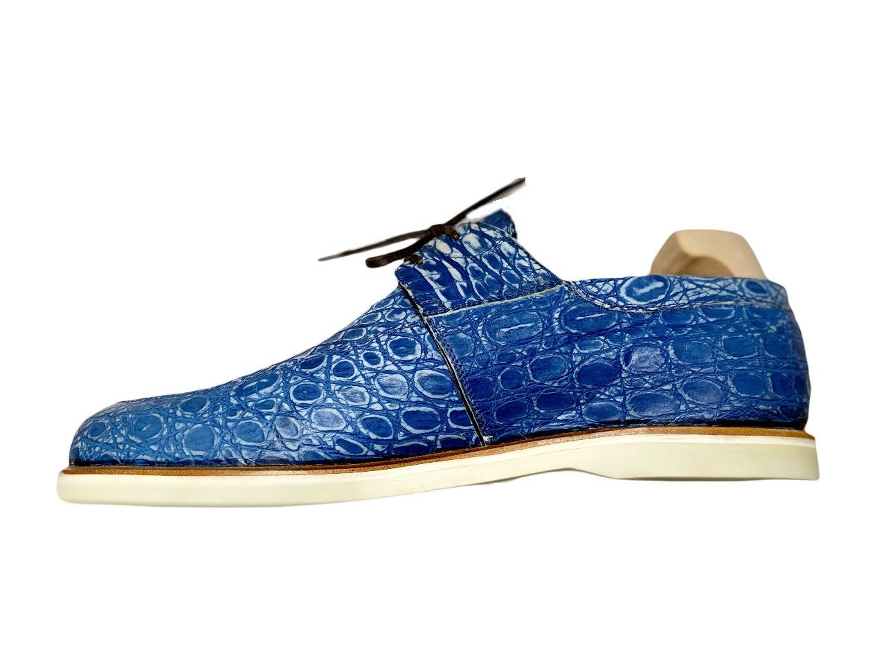 Enzo Bonafe Maison Koly X Enzo Bonafe Zanzibar alligator Navy Size US 11.5 / EU 44-45 - 5 Thumbnail