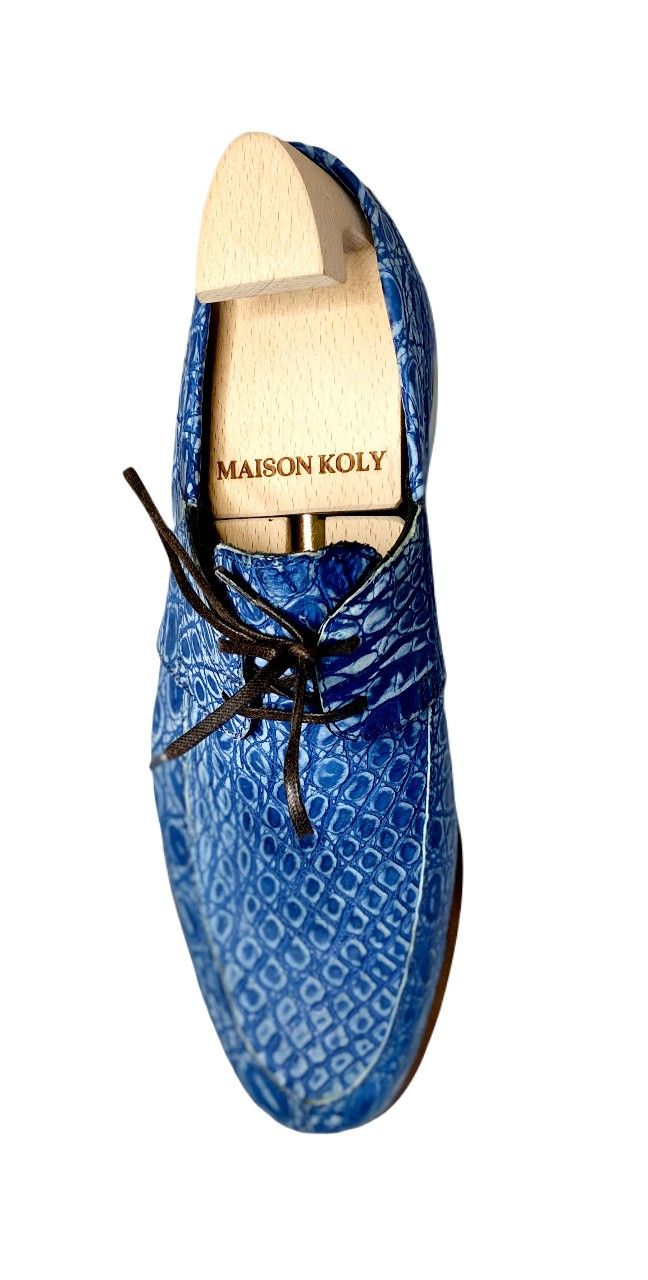 Enzo Bonafe Maison Koly X Enzo Bonafe Zanzibar alligator Navy Size US 11.5 / EU 44-45 - 4 Thumbnail