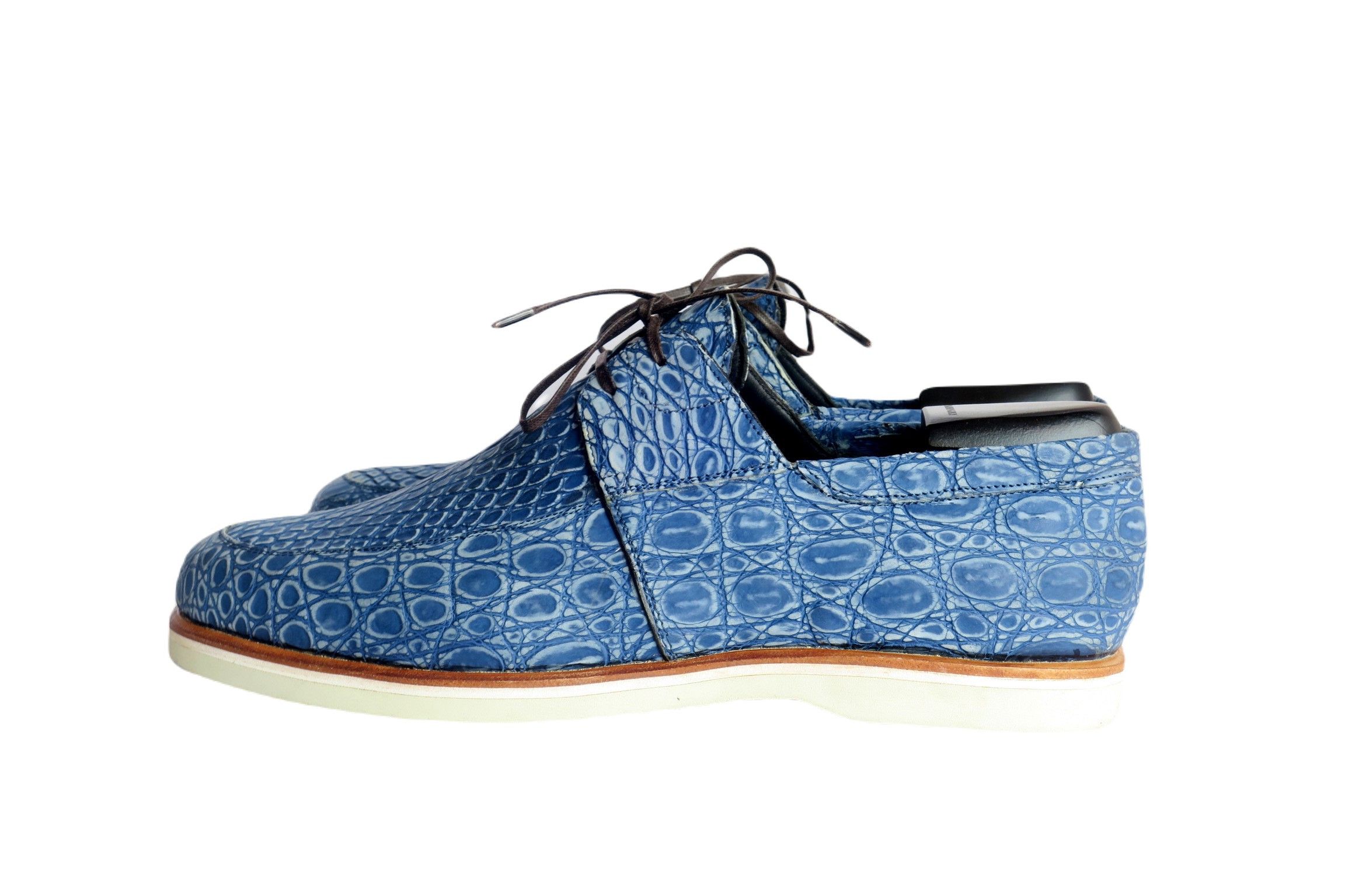 Enzo Bonafe Maison Koly X Enzo Bonafe Zanzibar alligator Navy Size US 11.5 / EU 44-45 - 1 Thumbnail