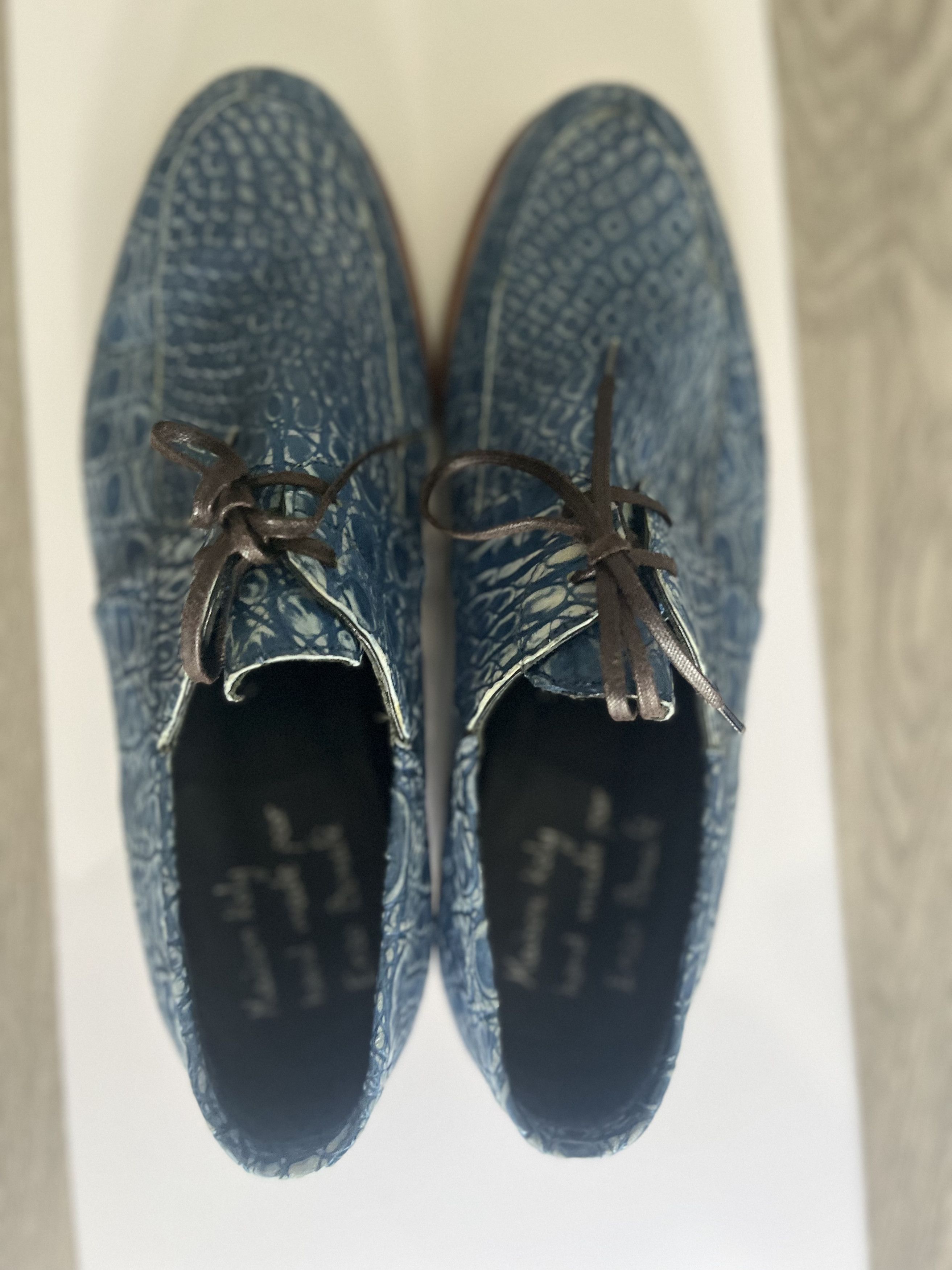 Enzo Bonafe Maison Koly X Enzo Bonafe Zanzibar alligator Navy Size US 11.5 / EU 44-45 - 7 Thumbnail
