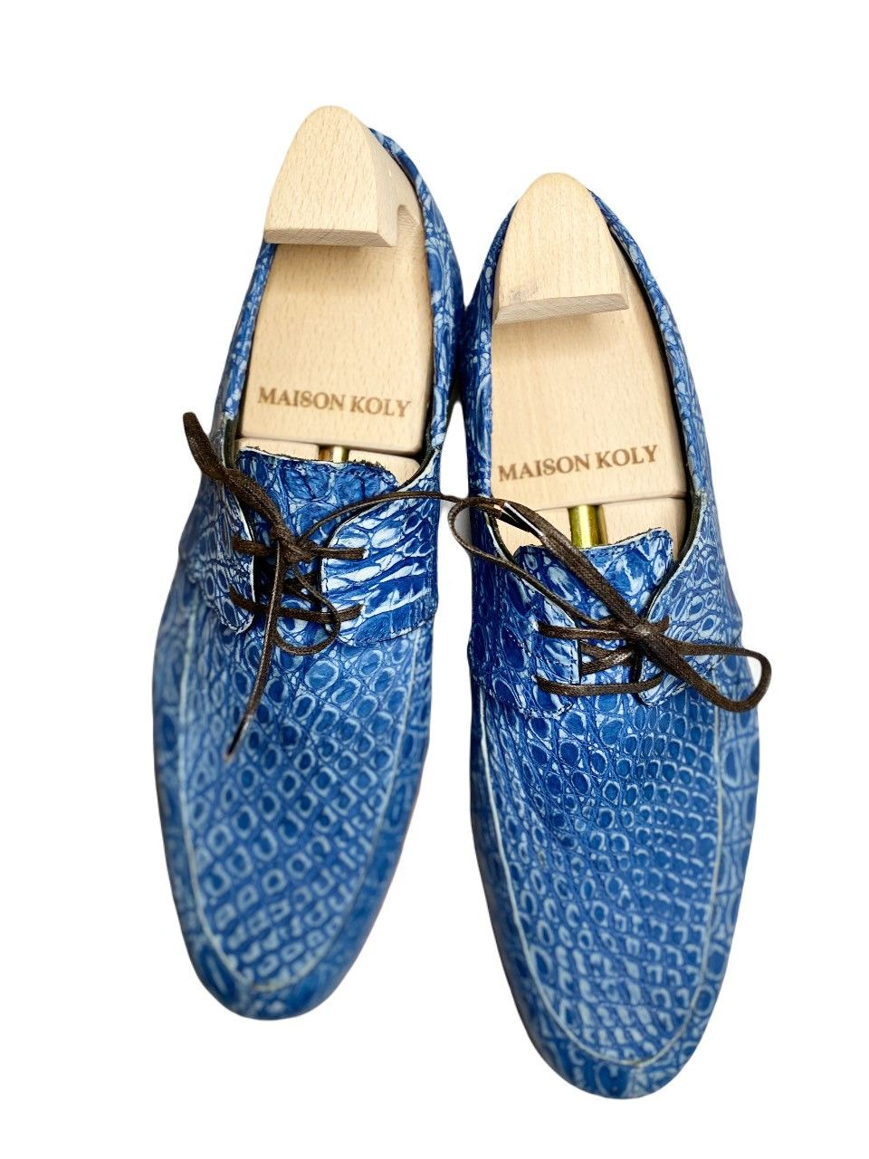 Enzo Bonafe Maison Koly X Enzo Bonafe Zanzibar alligator Navy Size US 11.5 / EU 44-45 - 6 Thumbnail