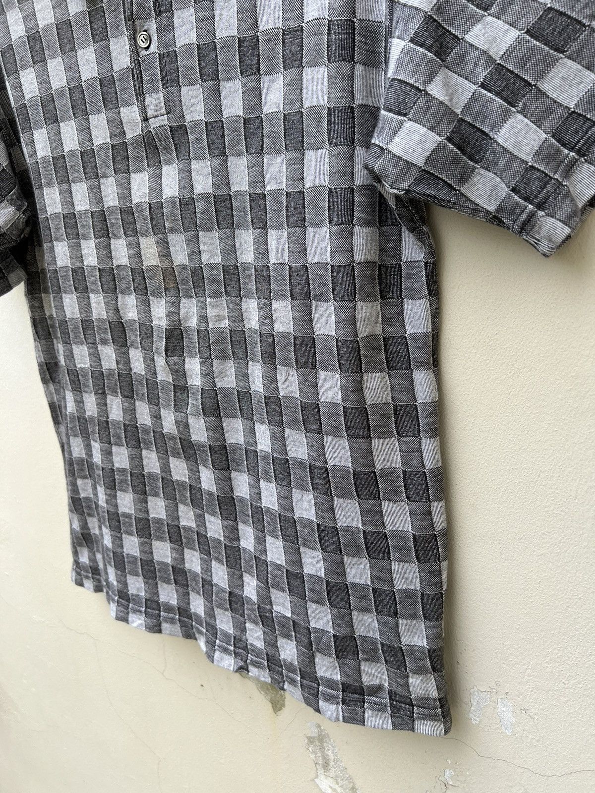 Comme des Garcons Homme Vintage 90s CDGH Checkered Polo Shirt Size US M / EU 48-50 / 2 - 9 Thumbnail