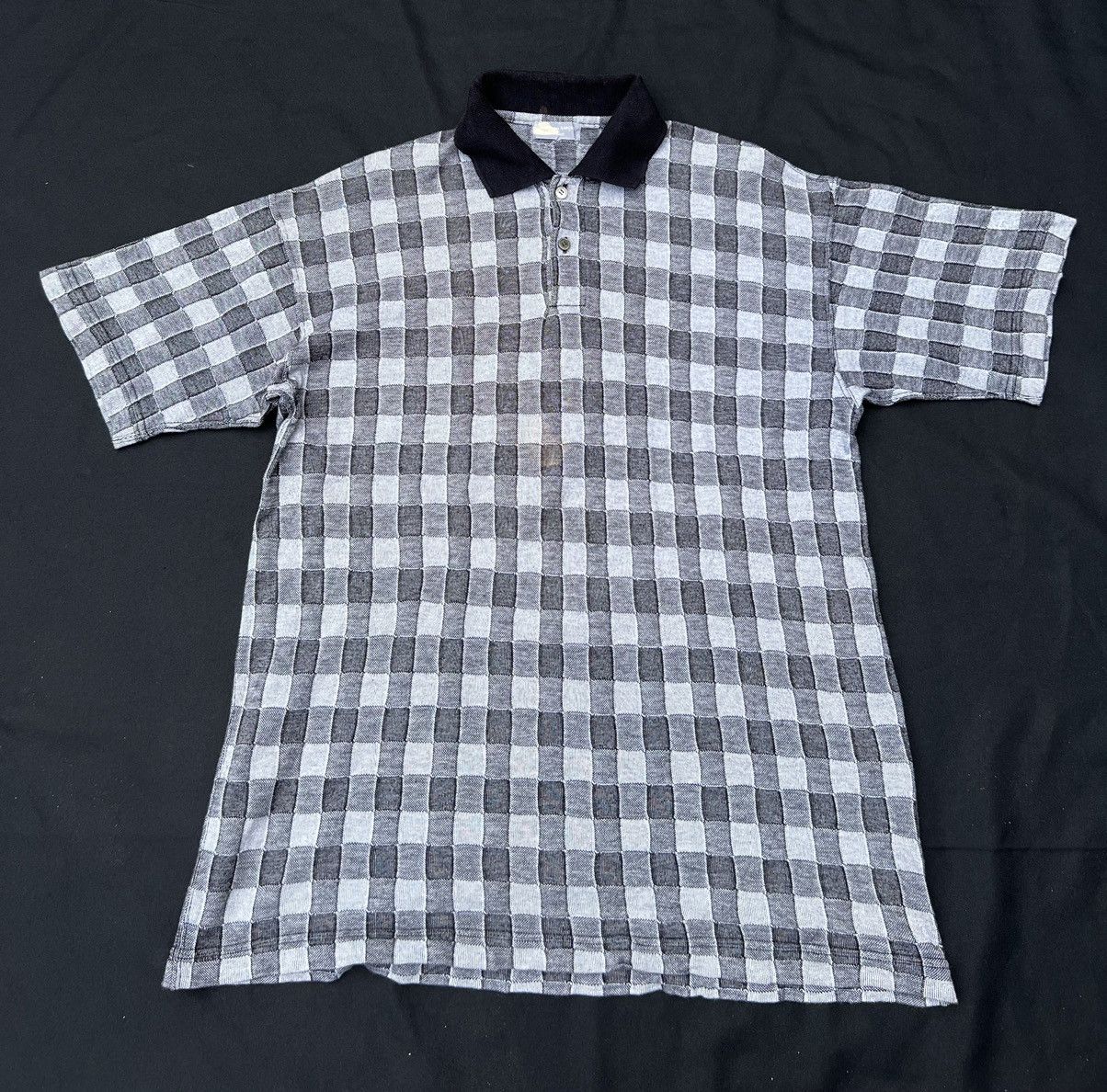 Vintage 90s CDGH Checkered Polo Shirt