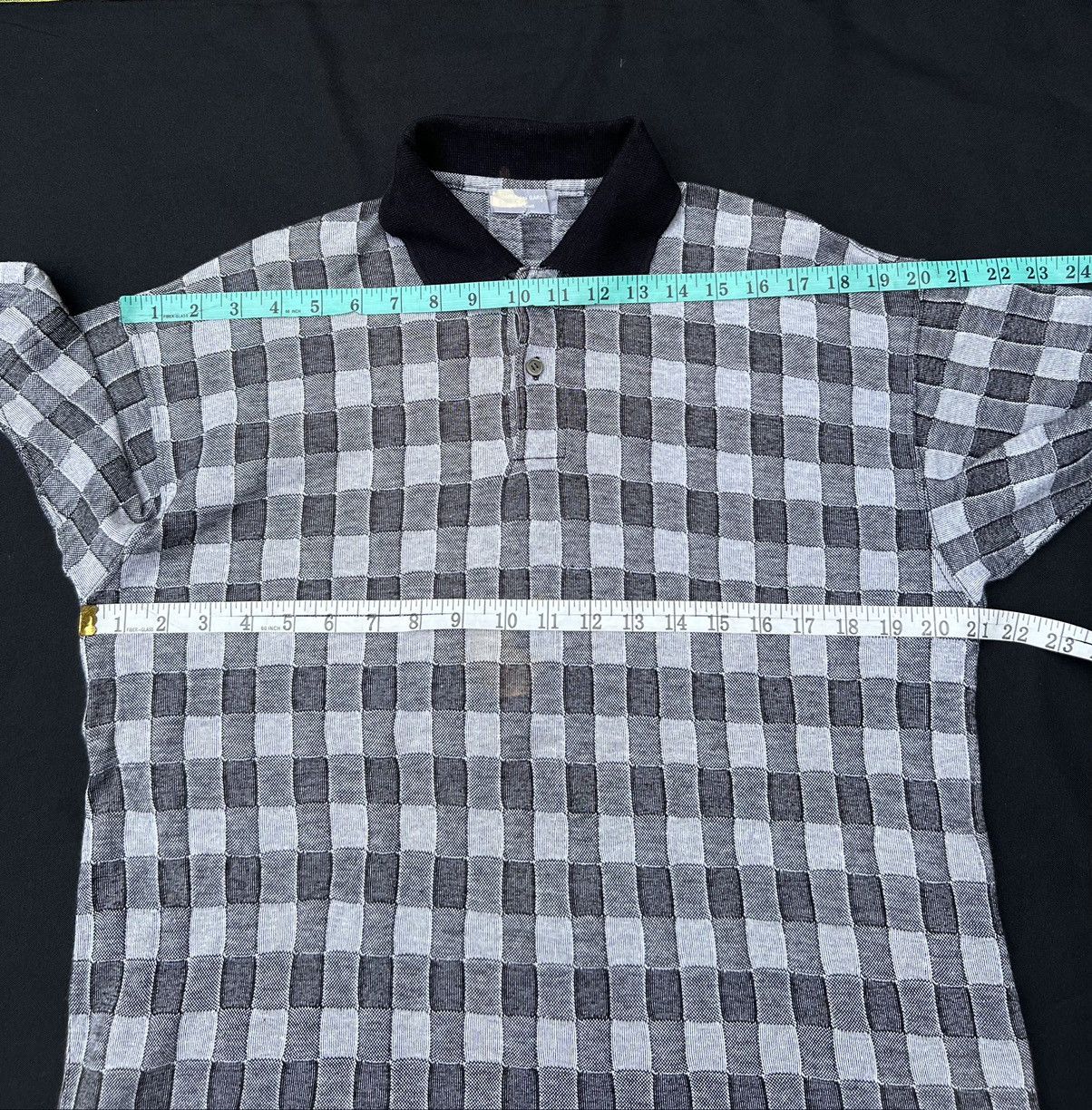 Comme des Garcons Homme Vintage 90s CDGH Checkered Polo Shirt Size US M / EU 48-50 / 2 - 2 Thumbnail