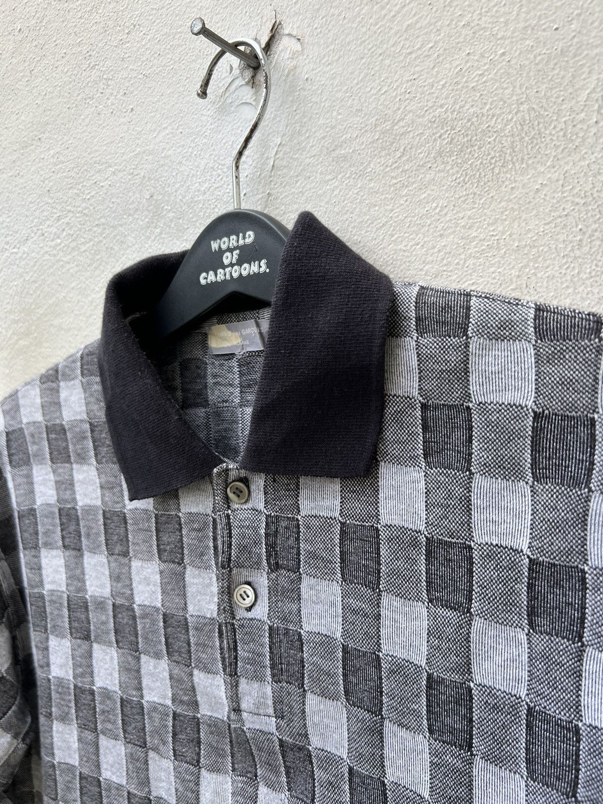 Comme des Garcons Homme Vintage 90s CDGH Checkered Polo Shirt Size US M / EU 48-50 / 2 - 10 Thumbnail