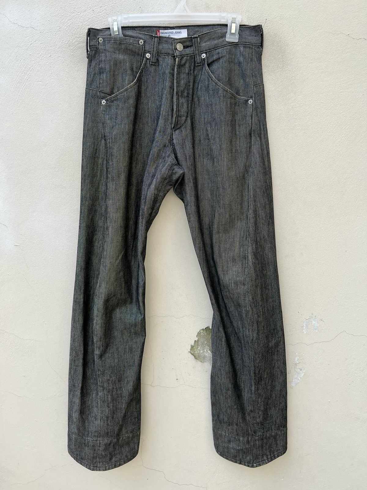 Levi's Vintage 2000s Levi’s Engineered Sun Faded Grey Jeans Size US 30 / EU 46 - 7 Thumbnail