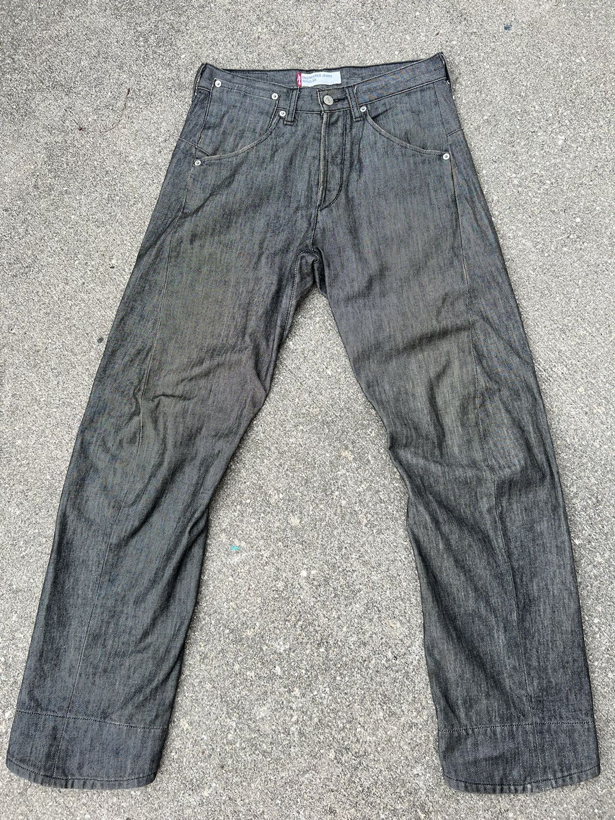 Levi's Vintage 2000s Levi’s Engineered Sun Faded Grey Jeans Size US 30 / EU 46 - 1 Thumbnail