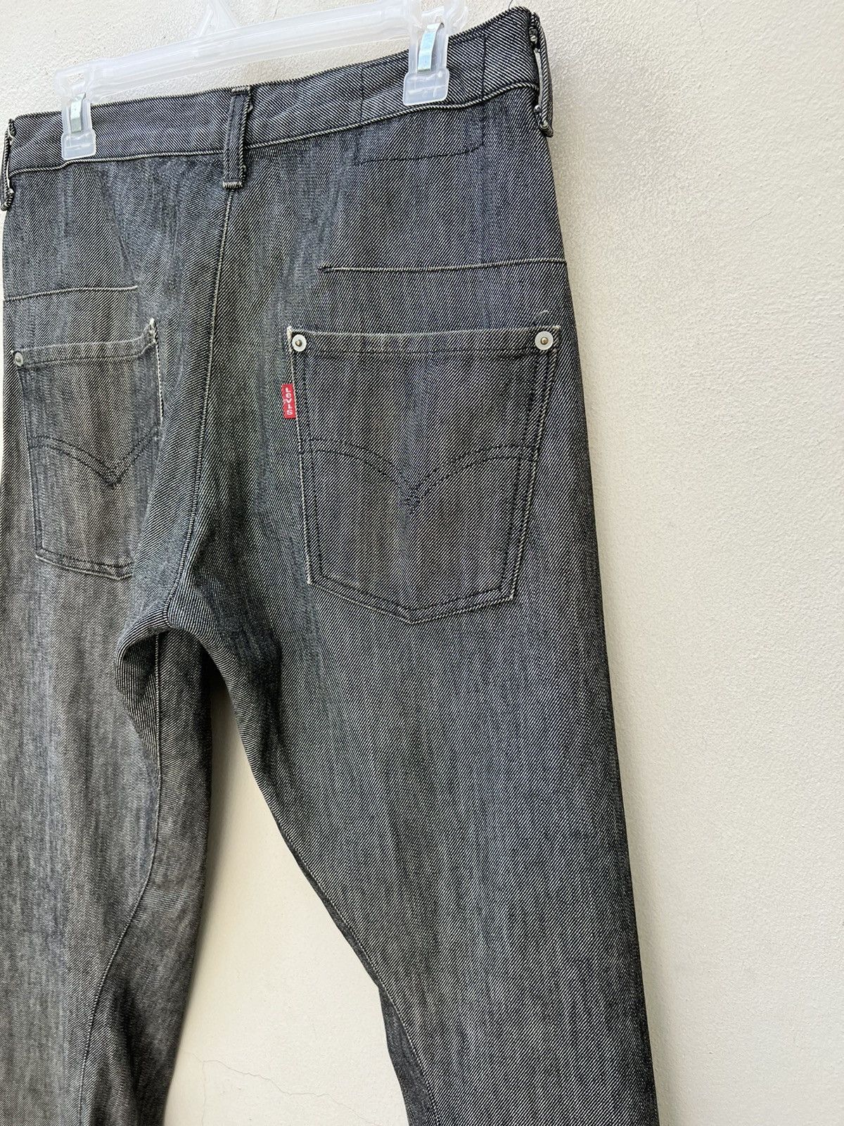 Levi's Vintage 2000s Levi’s Engineered Sun Faded Grey Jeans Size US 30 / EU 46 - 20 Thumbnail