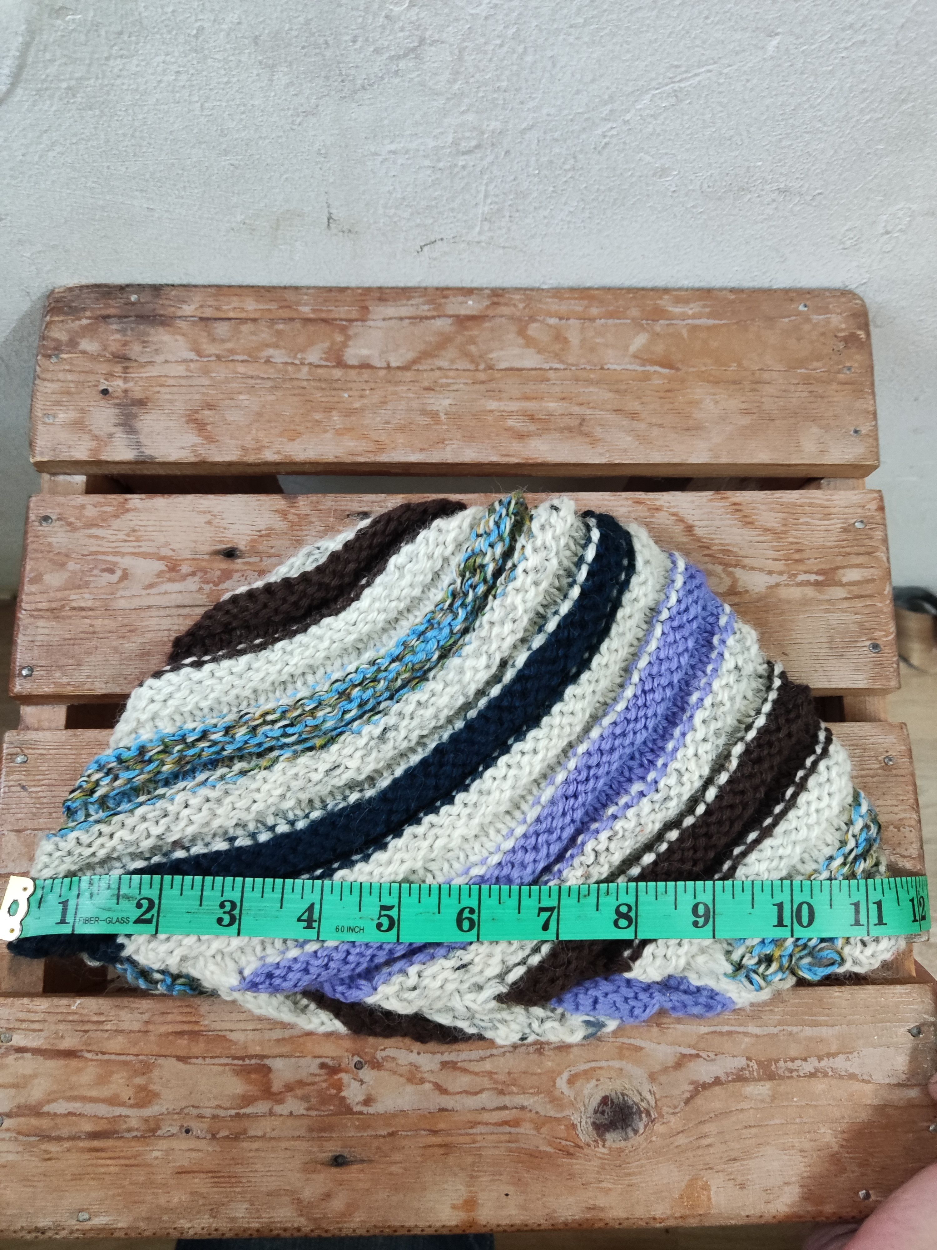 Japanese Brand Japanese Multicolor Twisted Striped Beanie Hat Size ONE SIZE - 7 Thumbnail