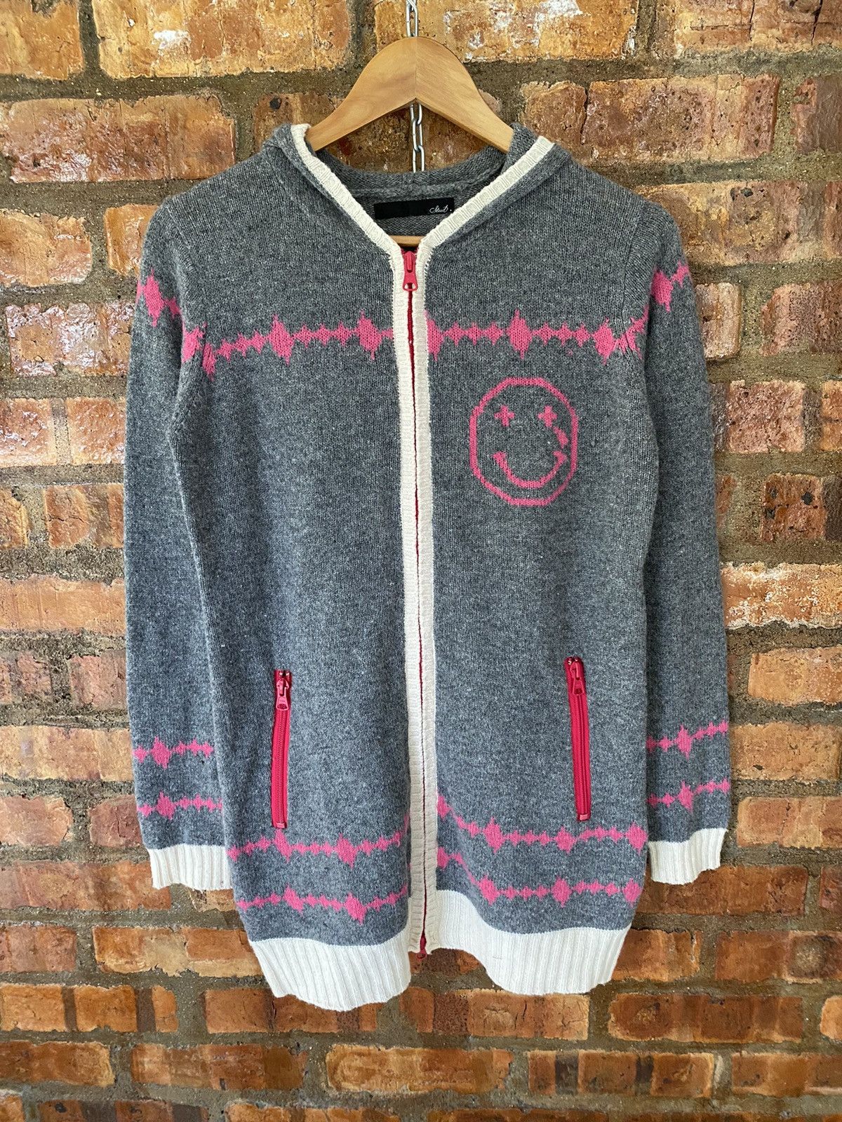 Angel Blue × Hysteric Glamour × Japanese Brand STUDS Japan Intarsia Knit Sad Emoji don’t Cry when I’m gone Size M / US 6-8 / IT 42-44 - 3 Thumbnail