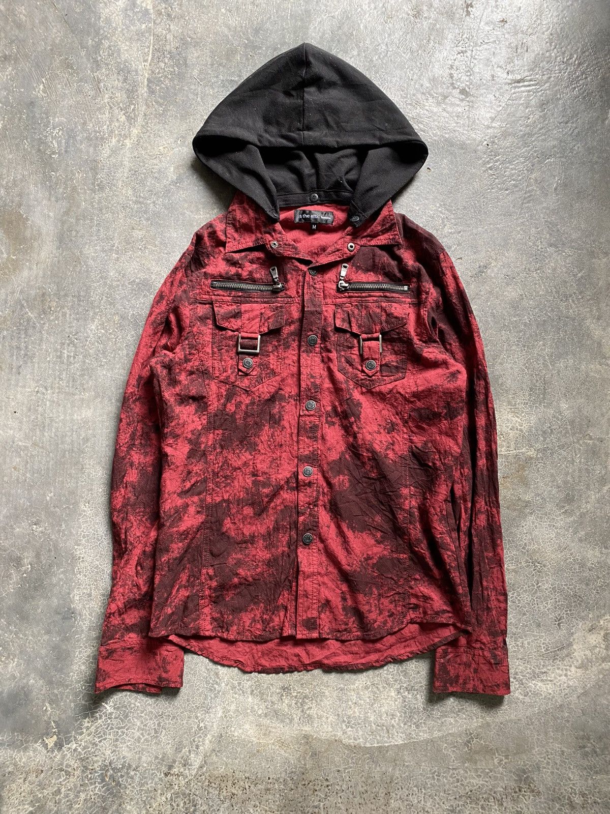 In The Attic Iconic Red Marble Punk button up Size US M / EU 48-50 / 2 - 2 Thumbnail