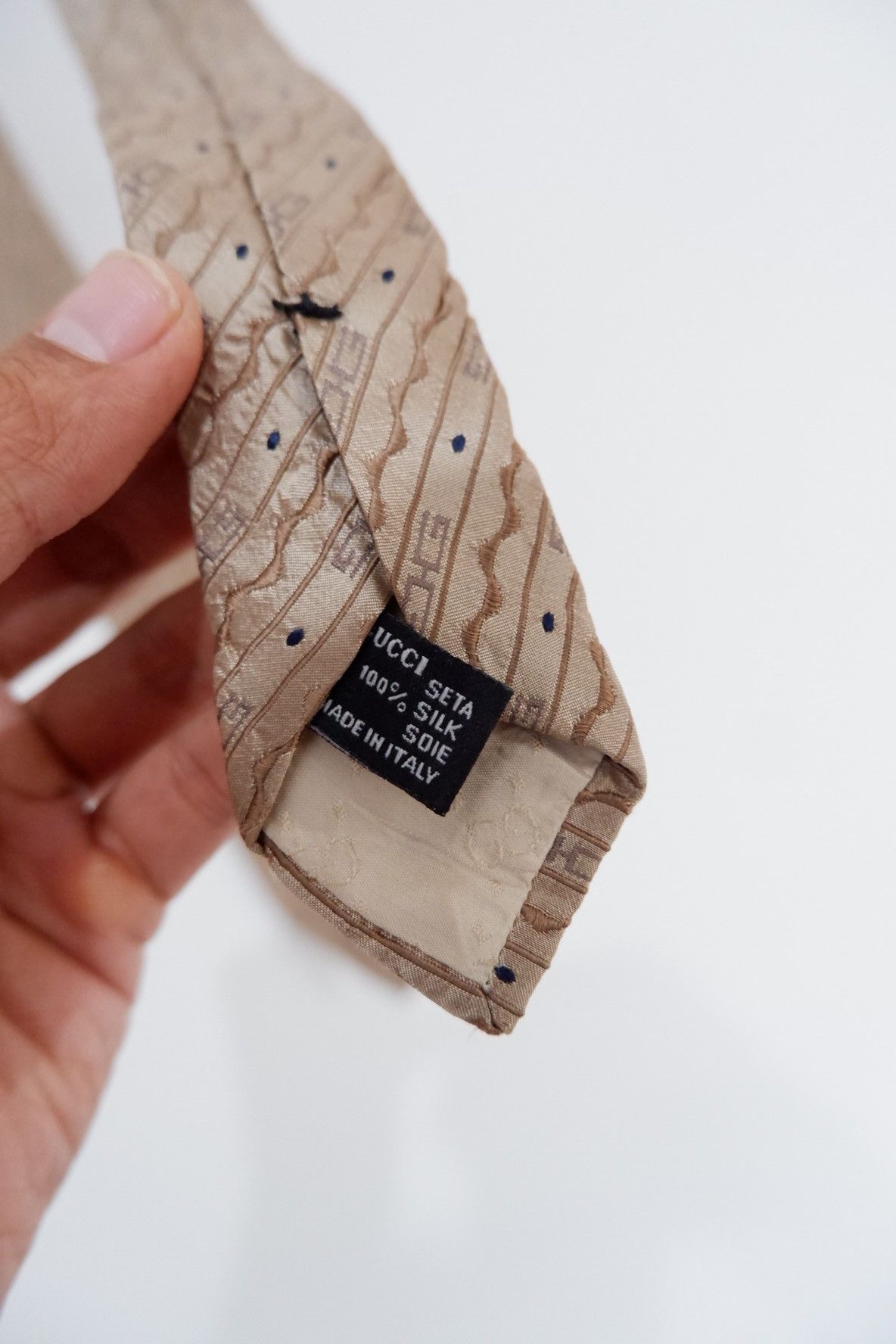 Gucci Vintage Gucci Monogram Tie Size ONE SIZE - 10 Thumbnail