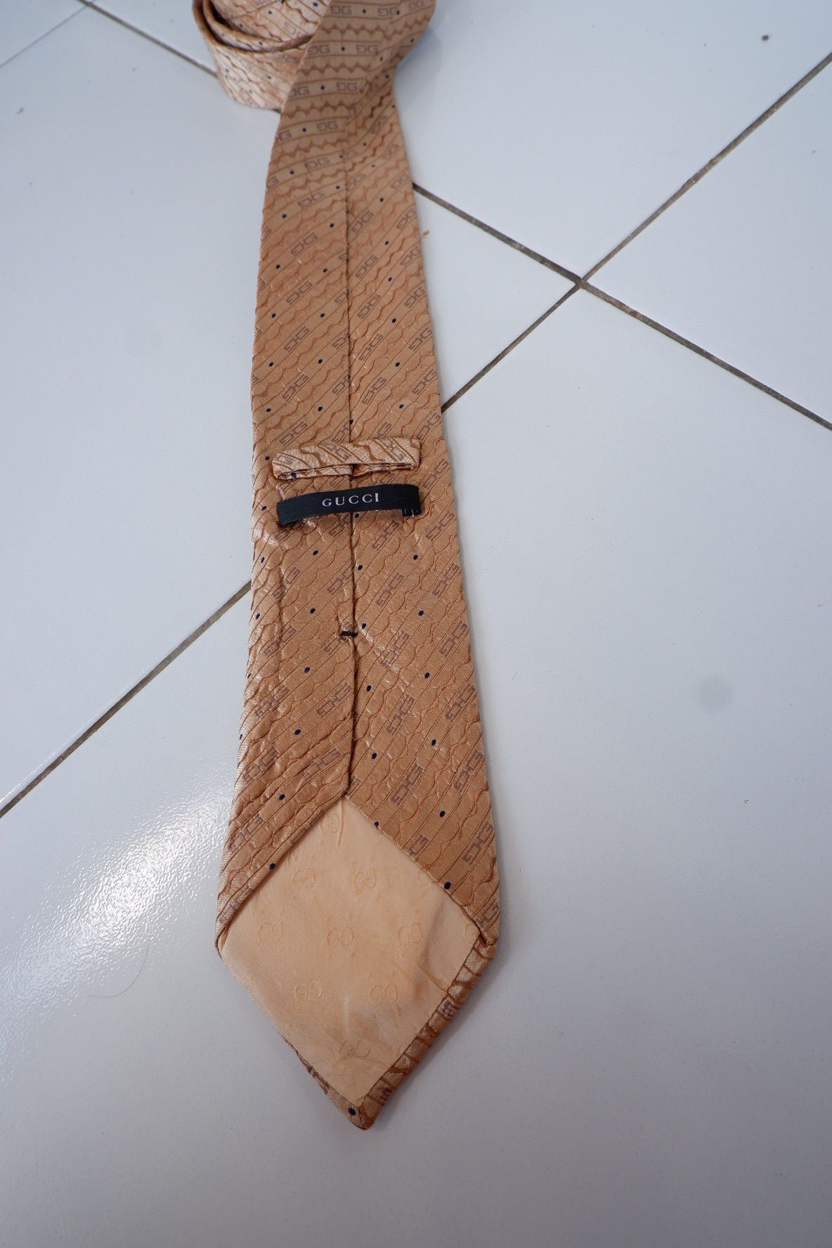 Gucci Vintage Gucci Monogram Tie Size ONE SIZE - 5 Thumbnail