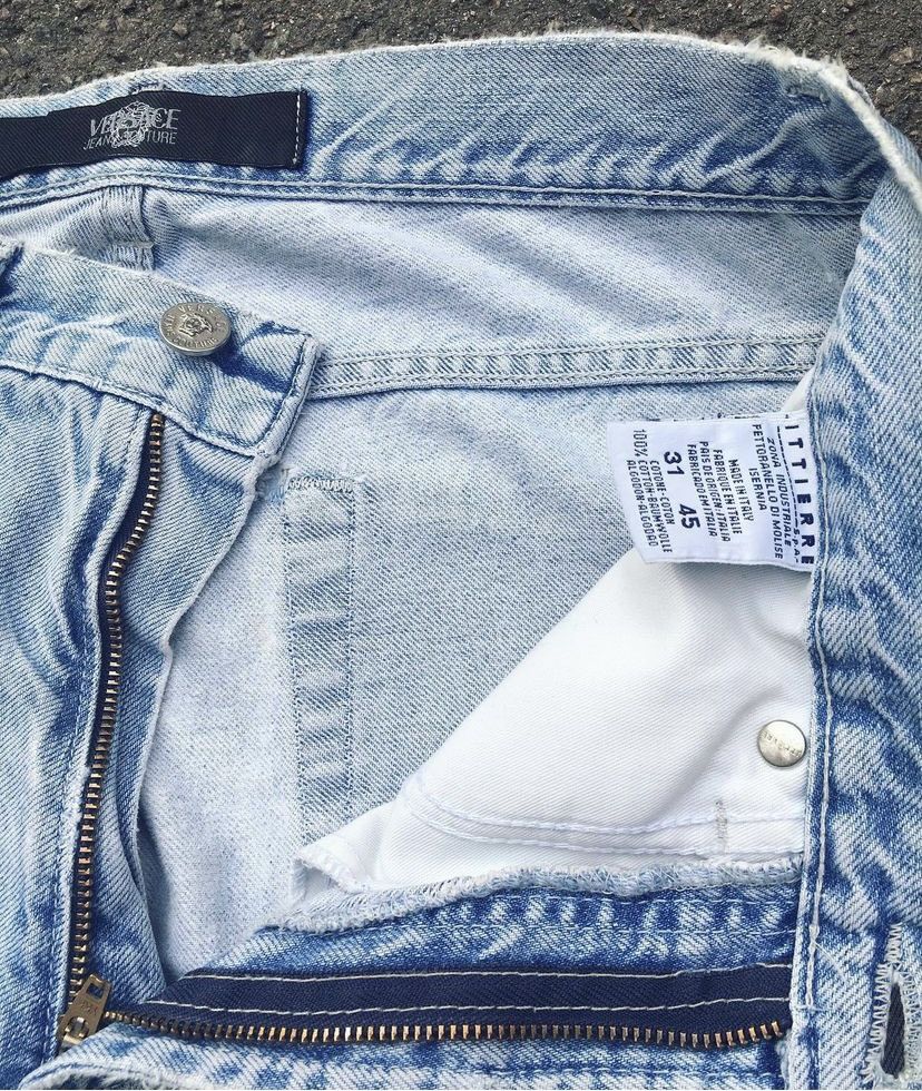 Vintage Vintage Versace Patch Work Denim Y2K Size US 32 / EU 48 - 4 Thumbnail