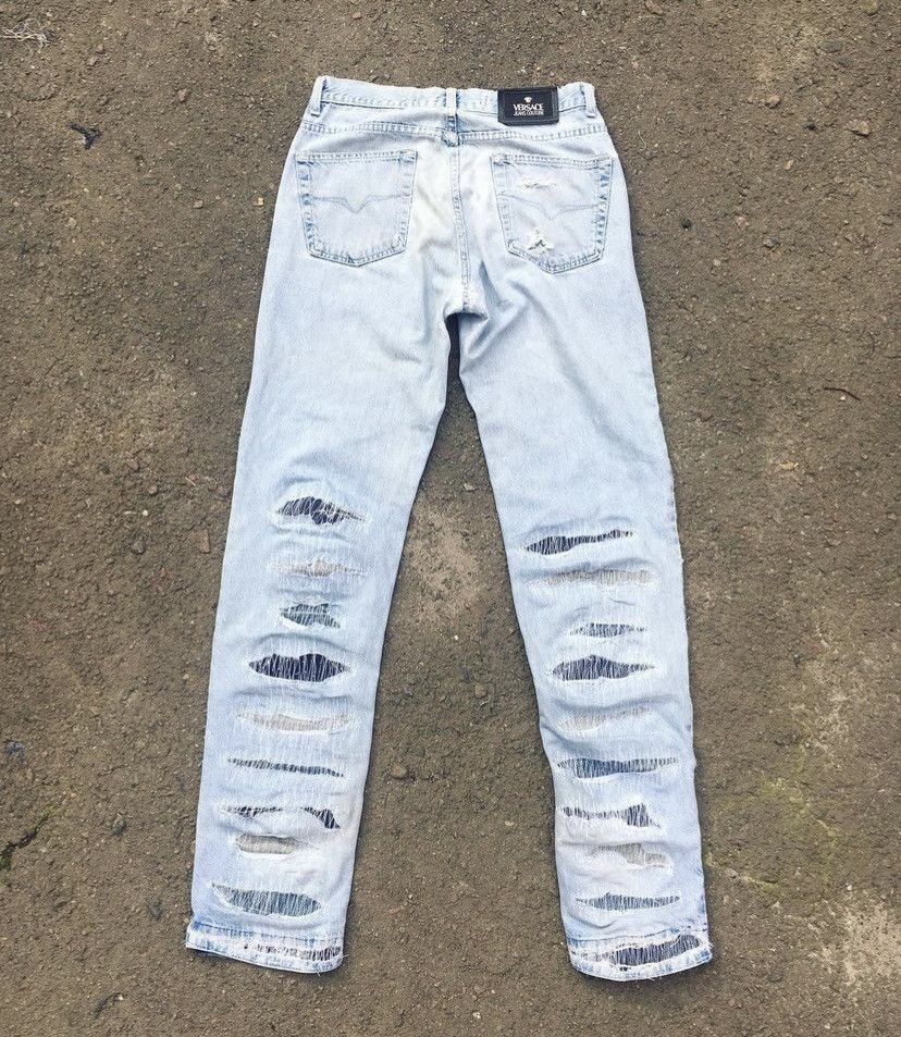 Vintage Vintage Versace Patch Work Denim Y2K Size US 32 / EU 48 - 1 Thumbnail