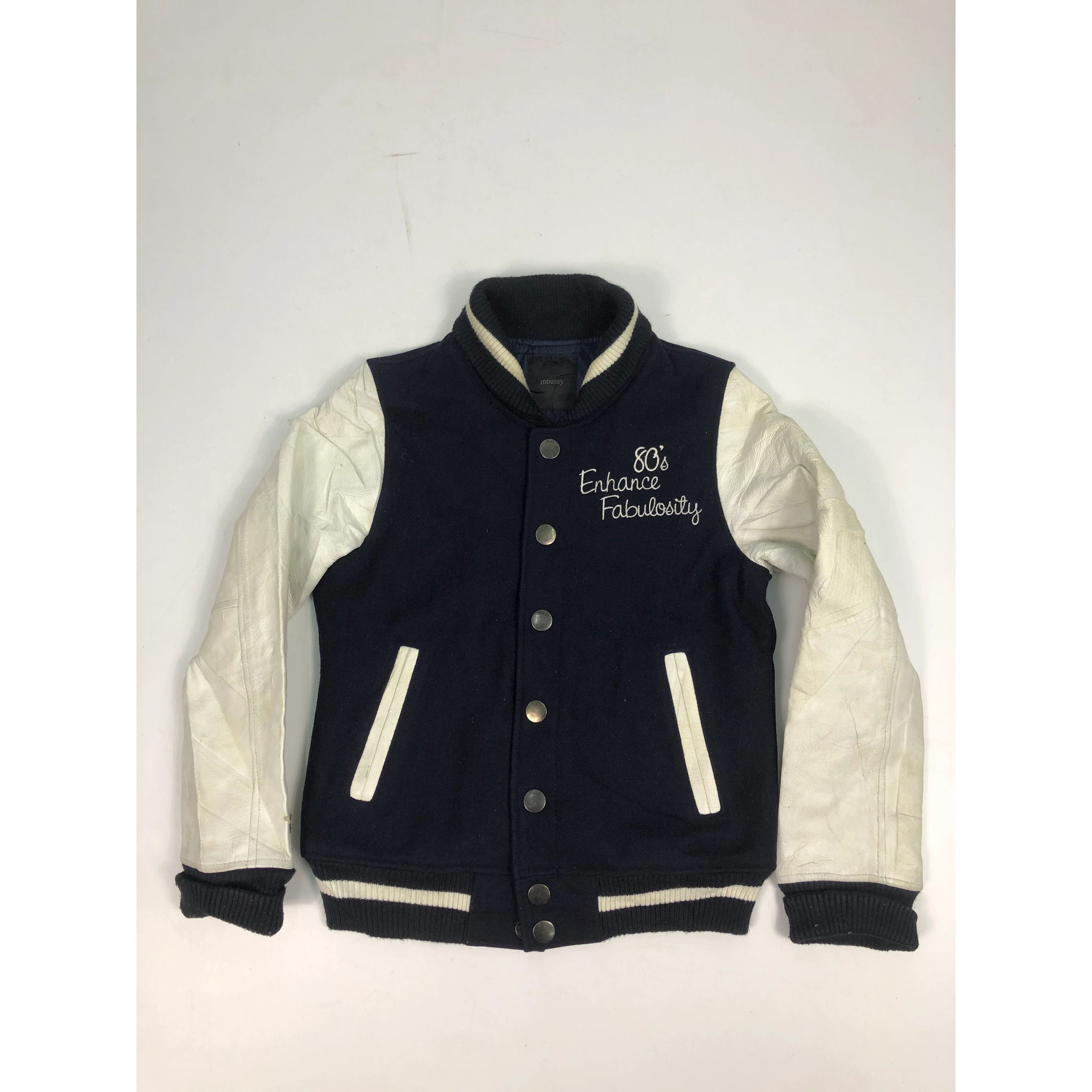 Japanese Brand Vintage Varsity Japanese Brand Leather Sleeve V0118 Size US S / EU 44-46 / 1 - 1 Thumbnail