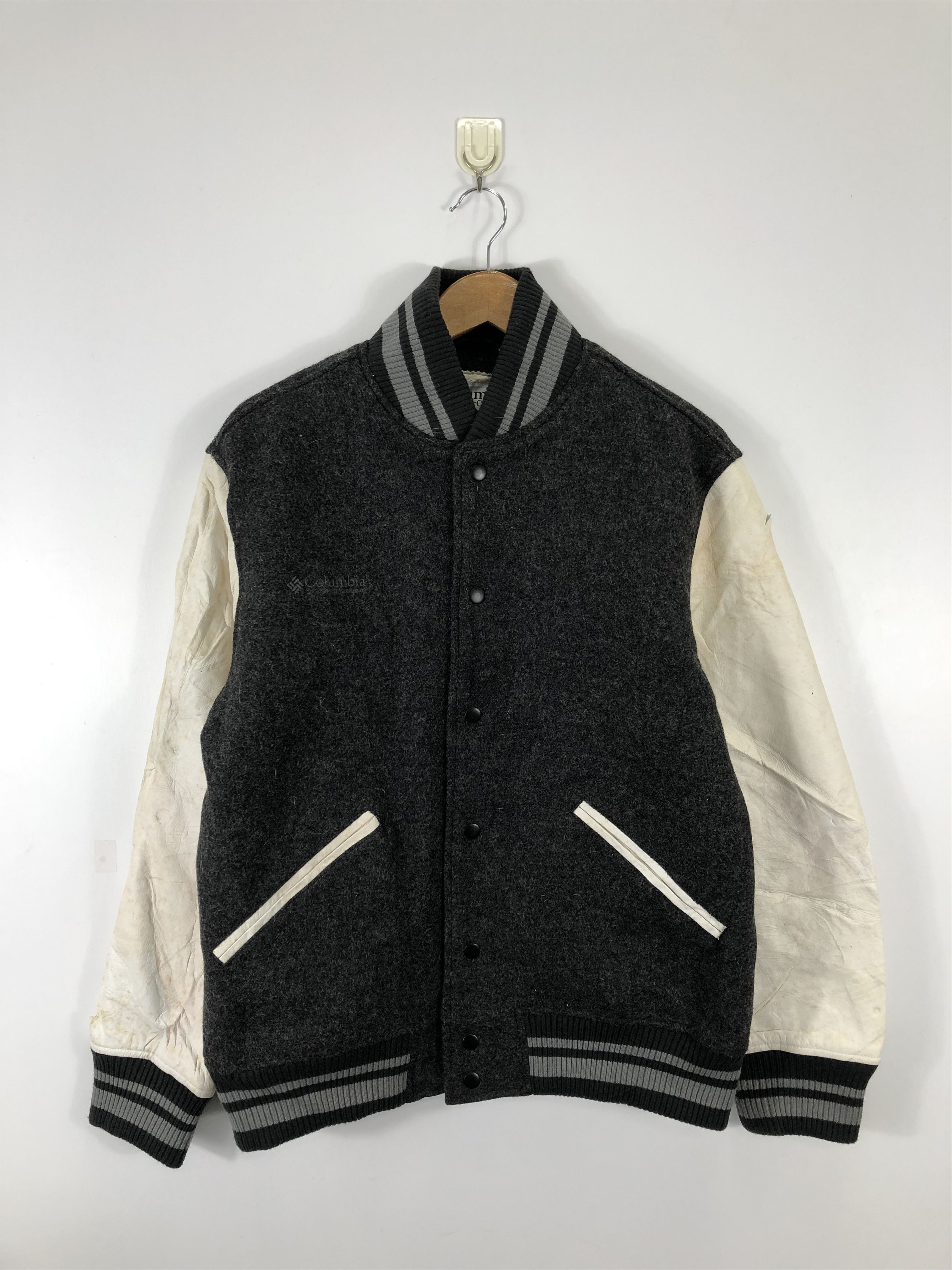 Columbia Vintage Columbia Sleeve Leather Varsity Jacket V0229 Size US M / EU 48-50 / 2 - 1 Thumbnail