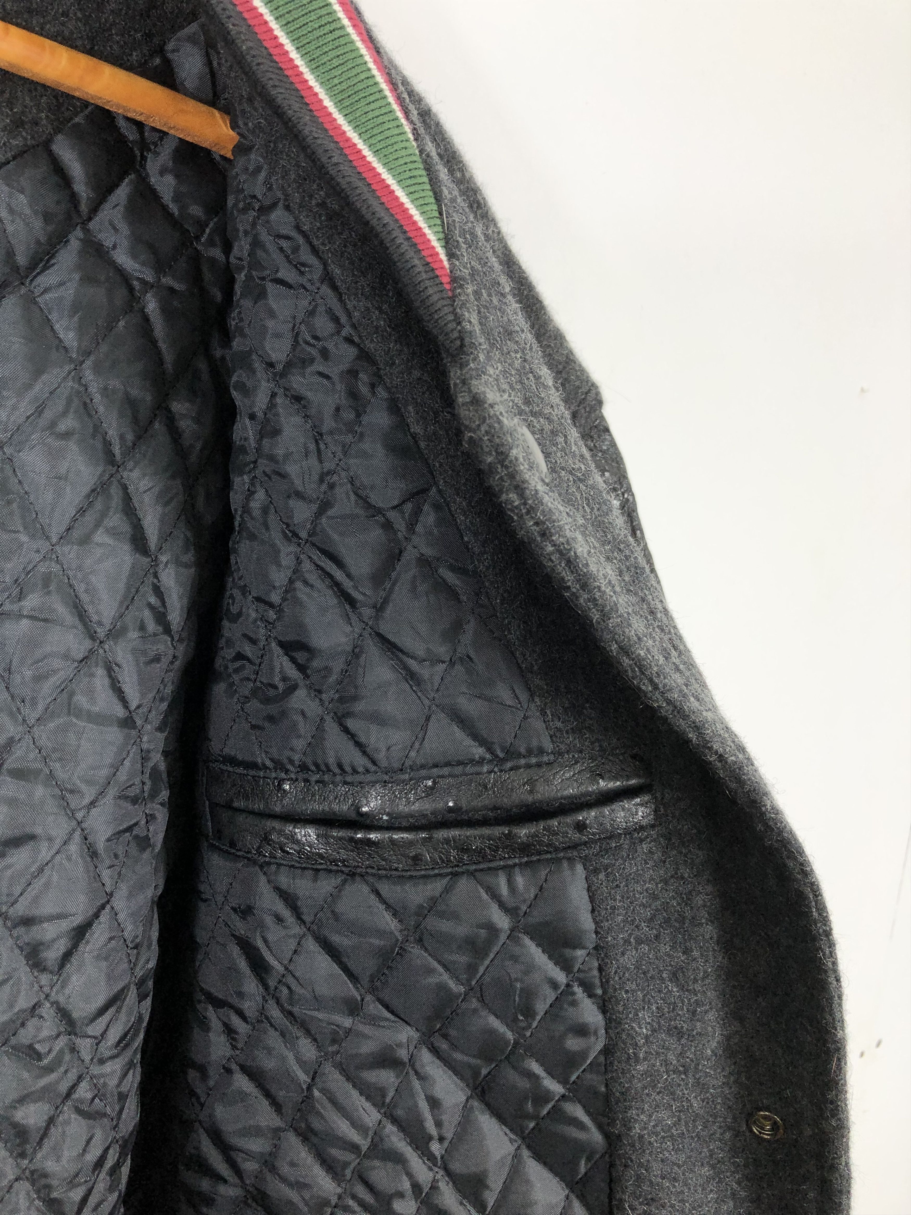 Vintage Vintage 90s Yuka Shimofusa Varsity Jacket Leather Wool V0231 Size US L / EU 52-54 / 3 - 9 Thumbnail