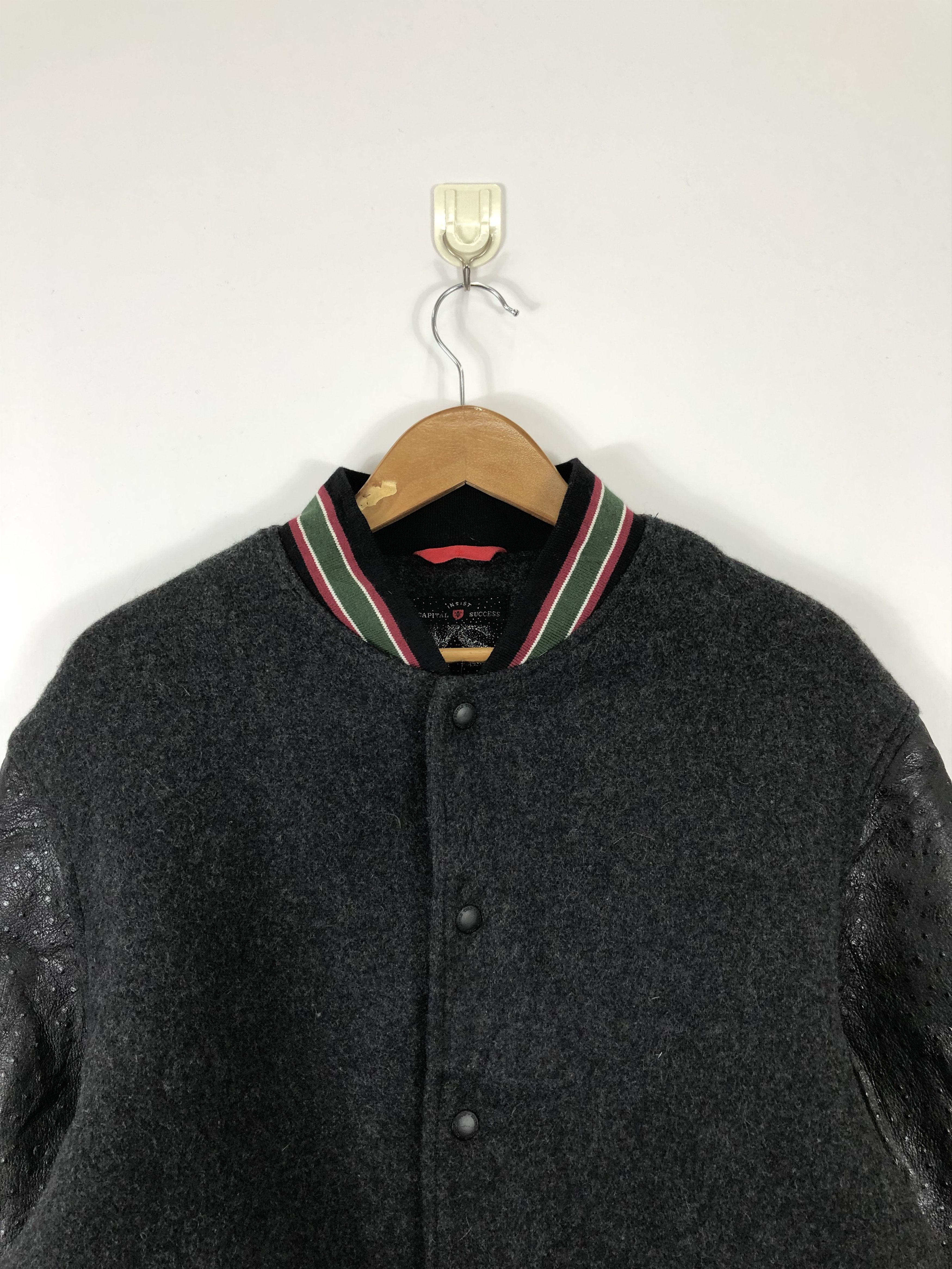 Vintage Vintage 90s Yuka Shimofusa Varsity Jacket Leather Wool V0231 Size US L / EU 52-54 / 3 - 2 Thumbnail