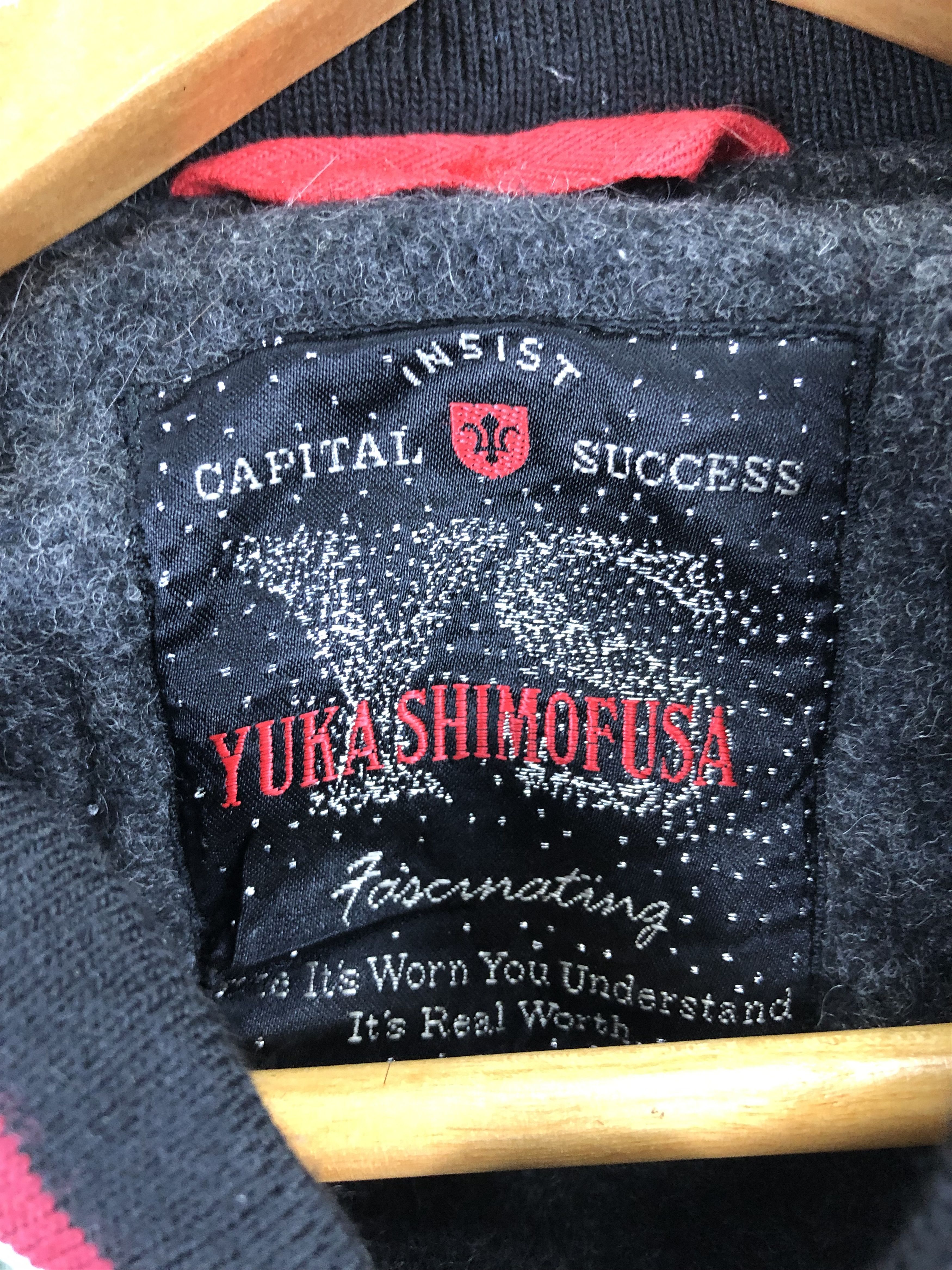 Vintage Vintage 90s Yuka Shimofusa Varsity Jacket Leather Wool V0231 Size US L / EU 52-54 / 3 - 8 Thumbnail