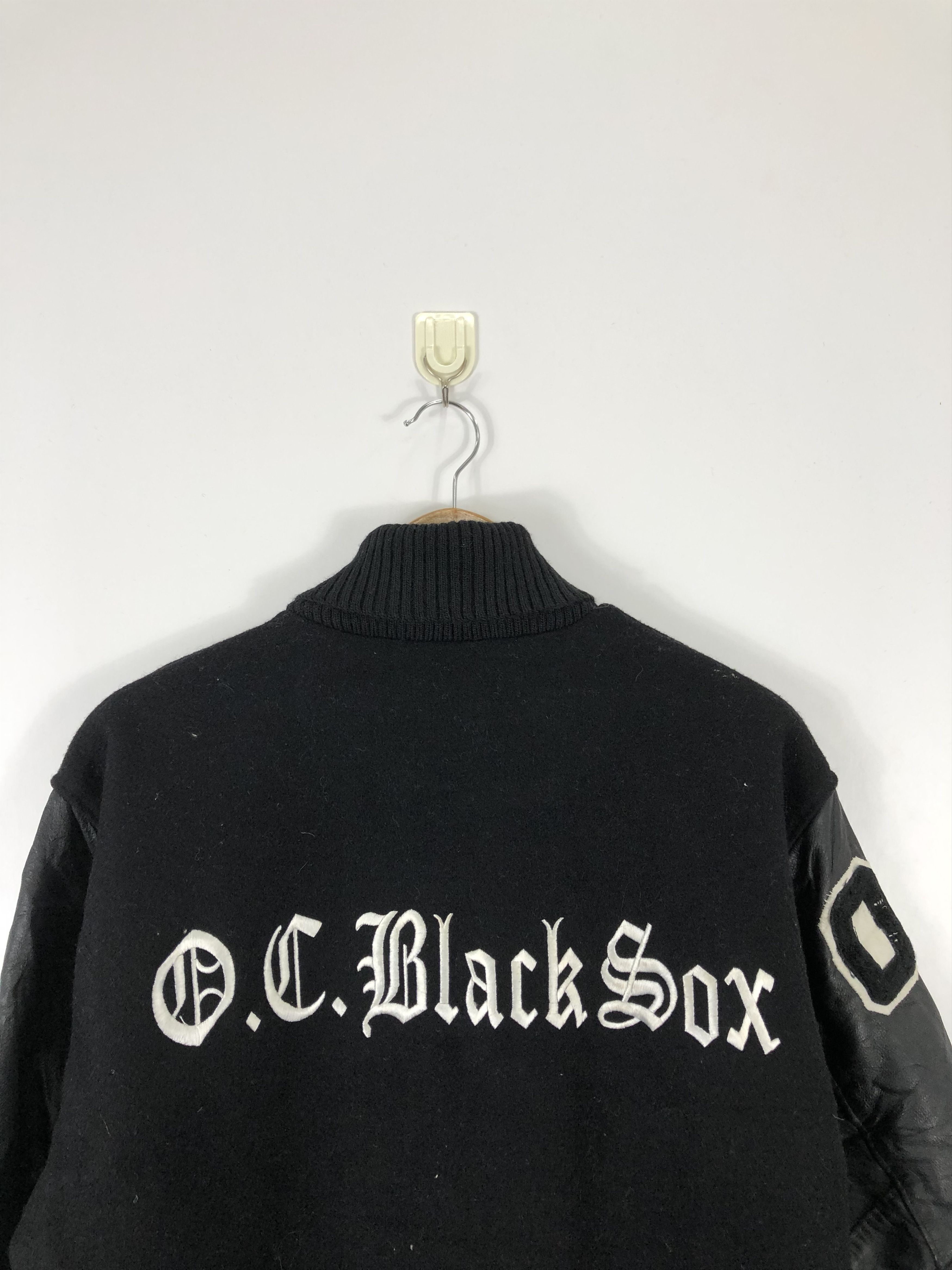 Vintage Vintage 90s O.C Black Sox Varsity Sleeve Leather V0234 Size US M / EU 48-50 / 2 - 4 Thumbnail