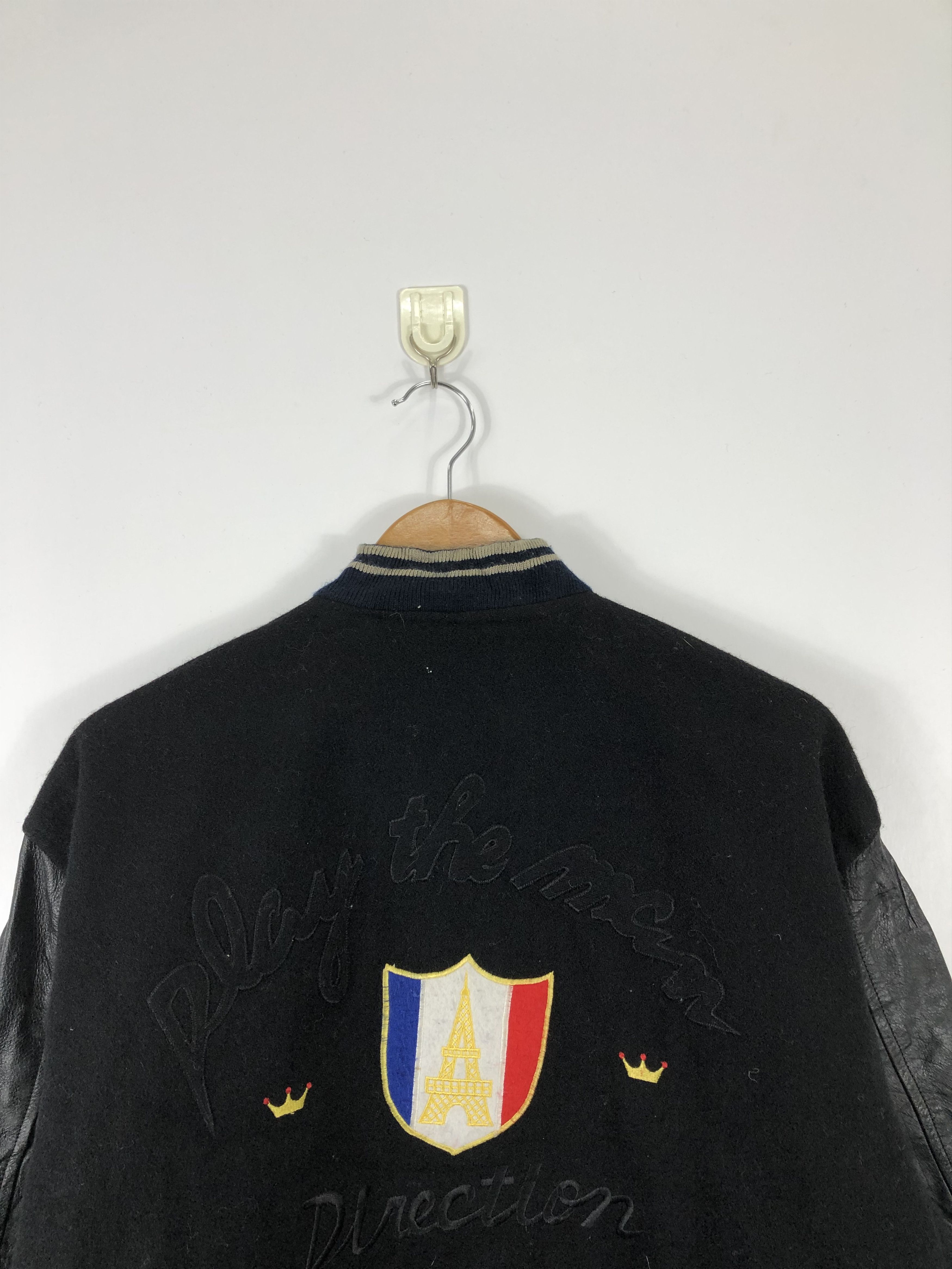 Vintage Vintage 80s Embroidered Varsity Jacket Leather V0235 Size US L / EU 52-54 / 3 - 4 Thumbnail