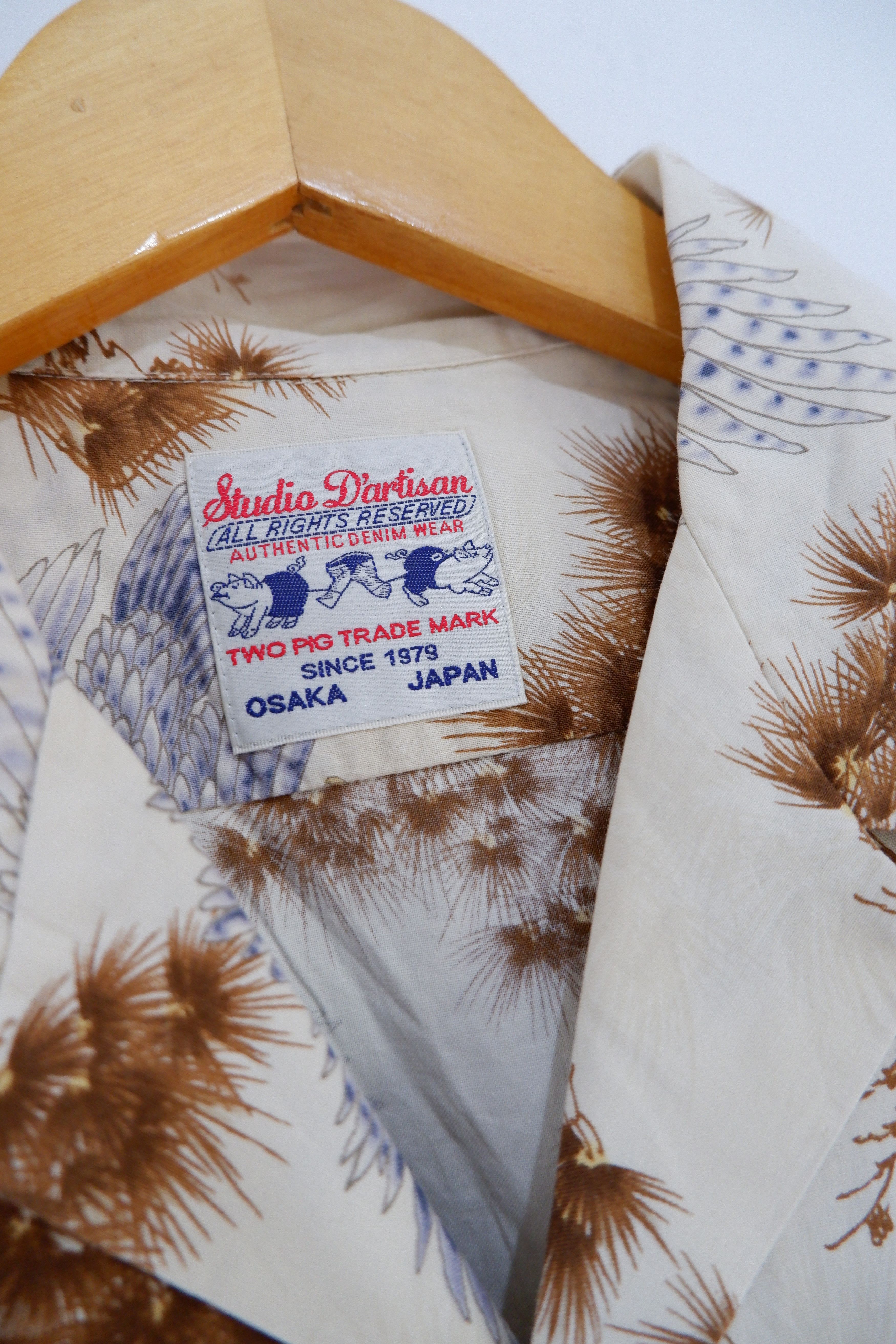 Studio D'Artisan Vintage Studio D'artisan Flying Bird Open Collar Shirt Size US L / EU 52-54 / 3 - 7 Thumbnail