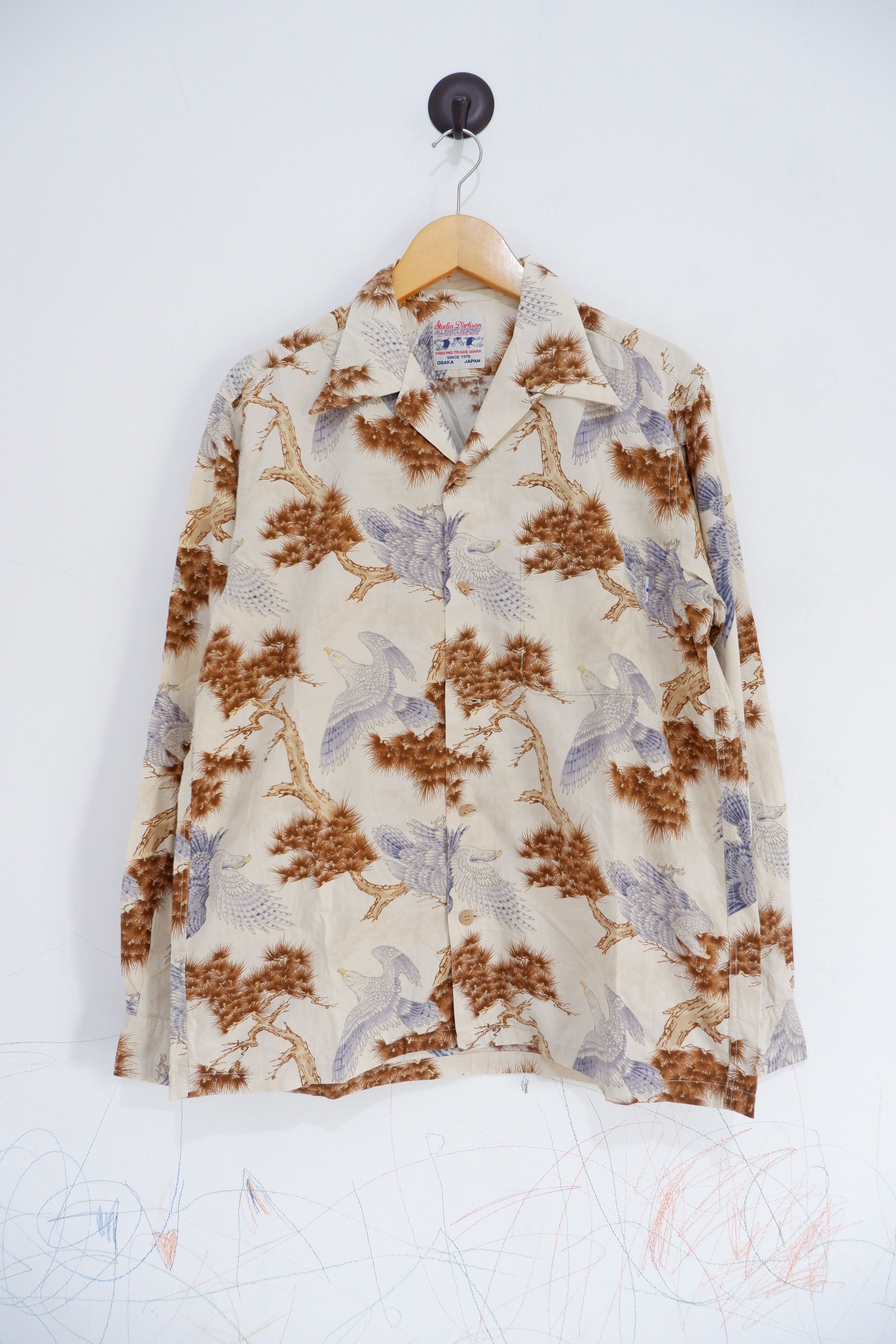 Studio D'Artisan Vintage Studio D'artisan Flying Bird Open Collar Shirt Size US L / EU 52-54 / 3 - 1 Thumbnail
