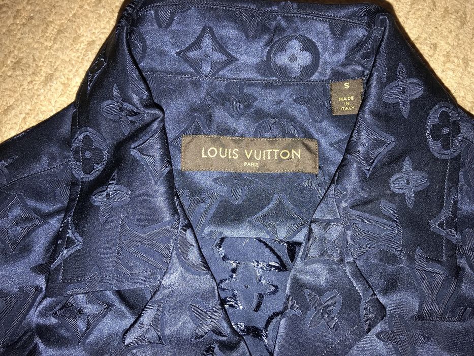 Louis Vuitton X Supreme Jacquard Silk Pajama Shirt