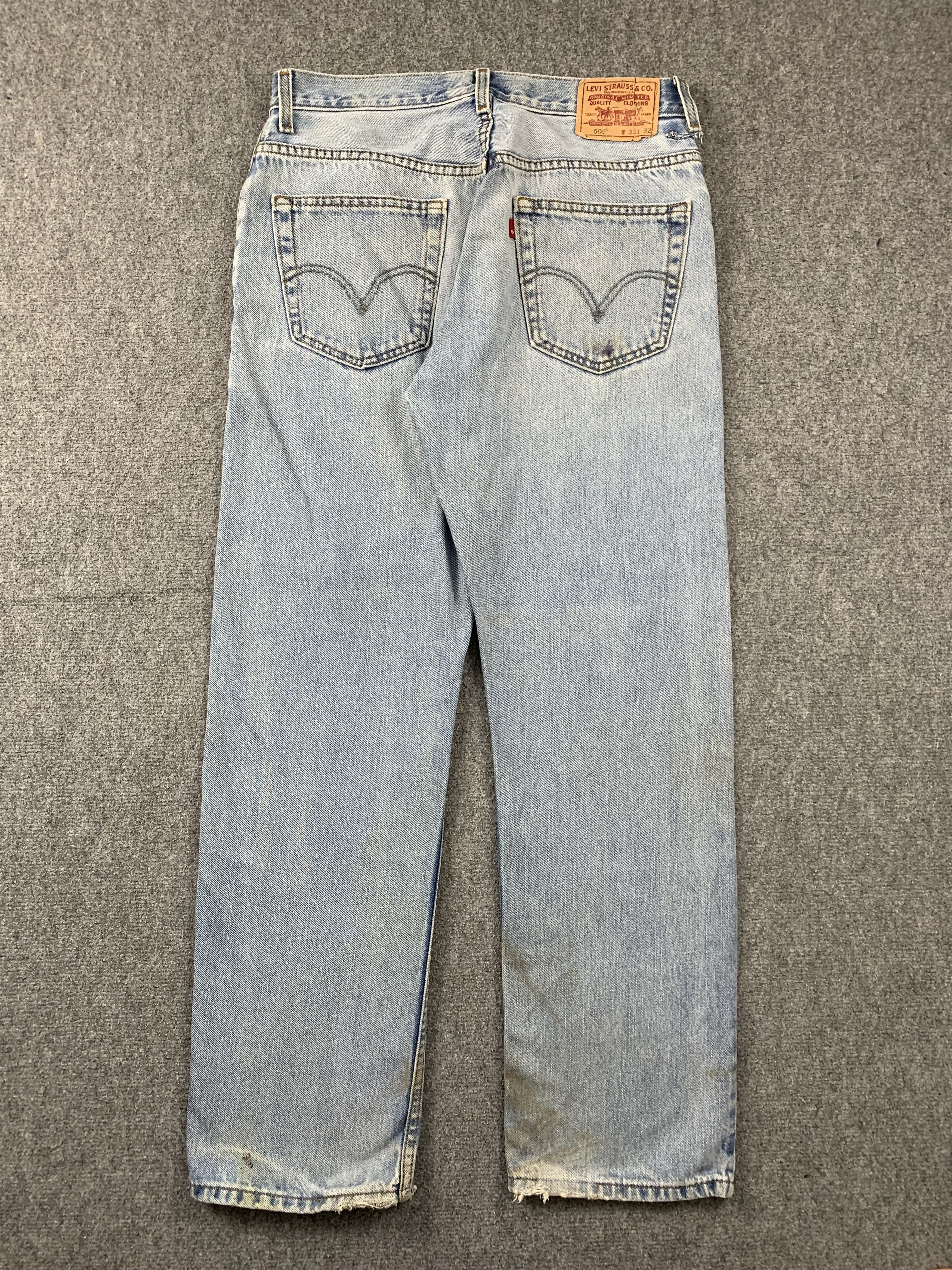 Levi's Vintage Levis 505 Light Wash Jeans DP2119 Size US 31 - 2 Thumbnail