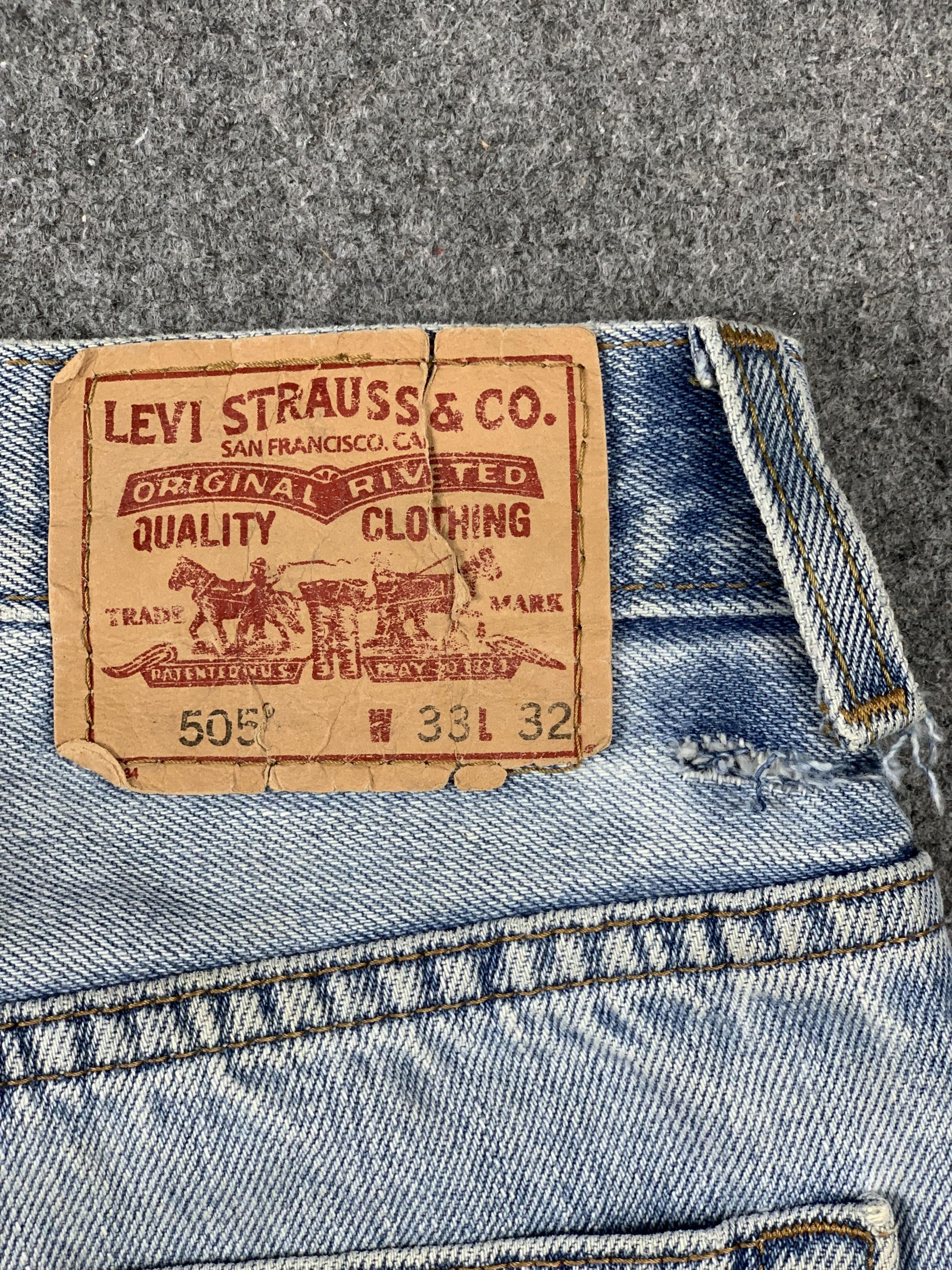Levi's Vintage Levis 505 Light Wash Jeans DP2119 Size US 31 - 3 Thumbnail