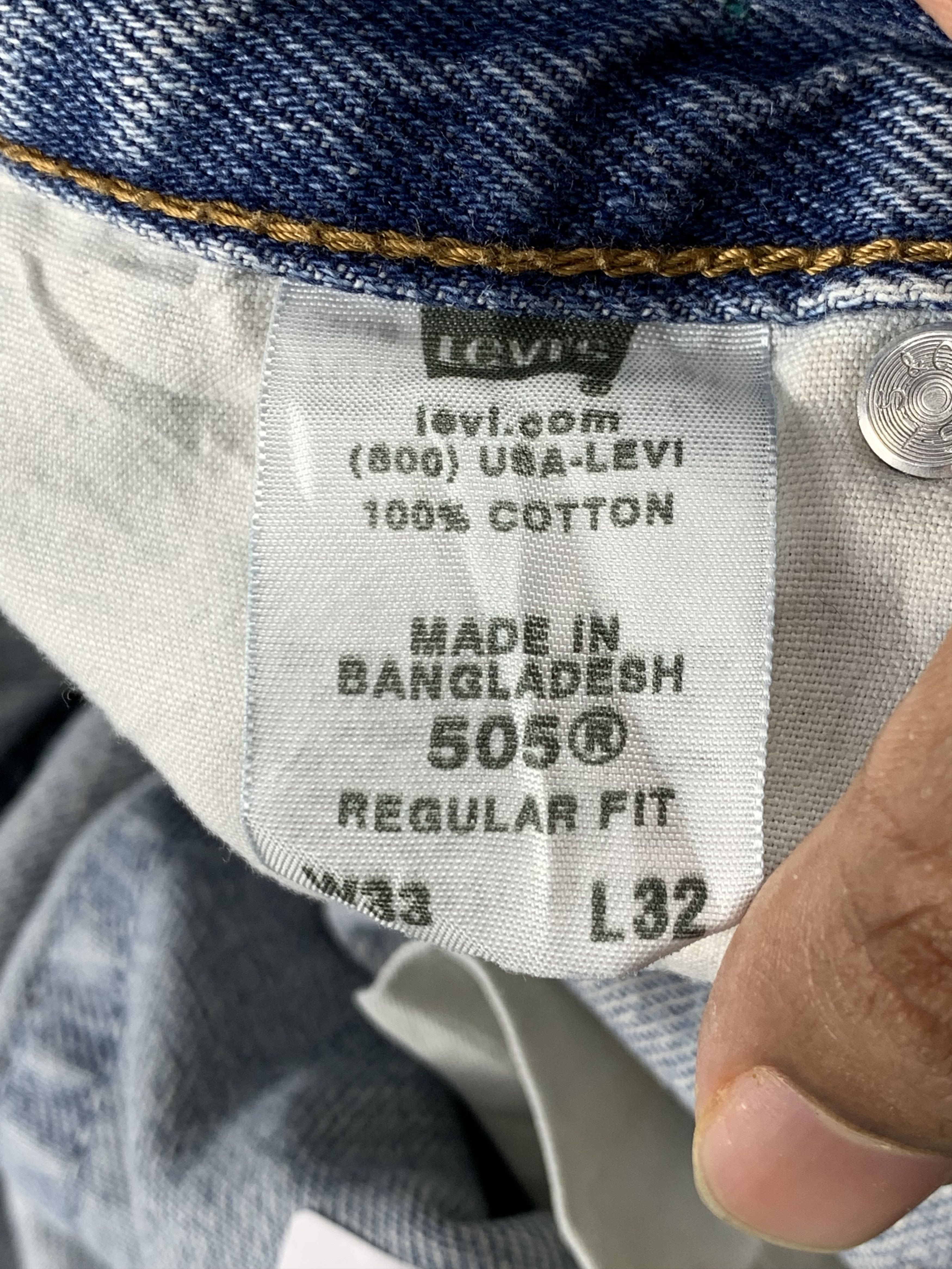Levi's Vintage Levis 505 Light Wash Jeans DP2119 Size US 31 - 5 Thumbnail