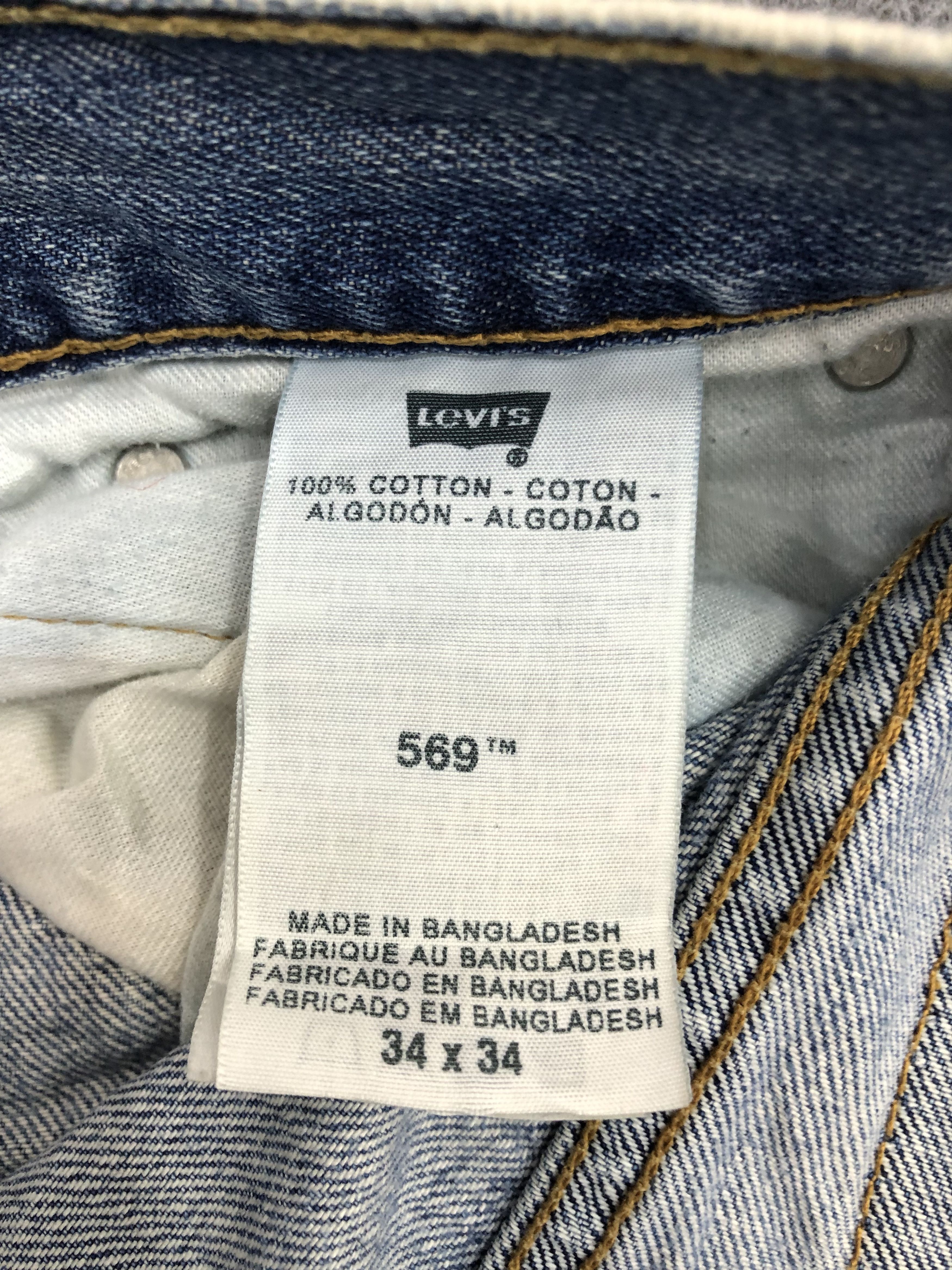 Levi's Vintage Levis 569 Sun Faded Jeans DP1082 Size US 37 - 6 Thumbnail