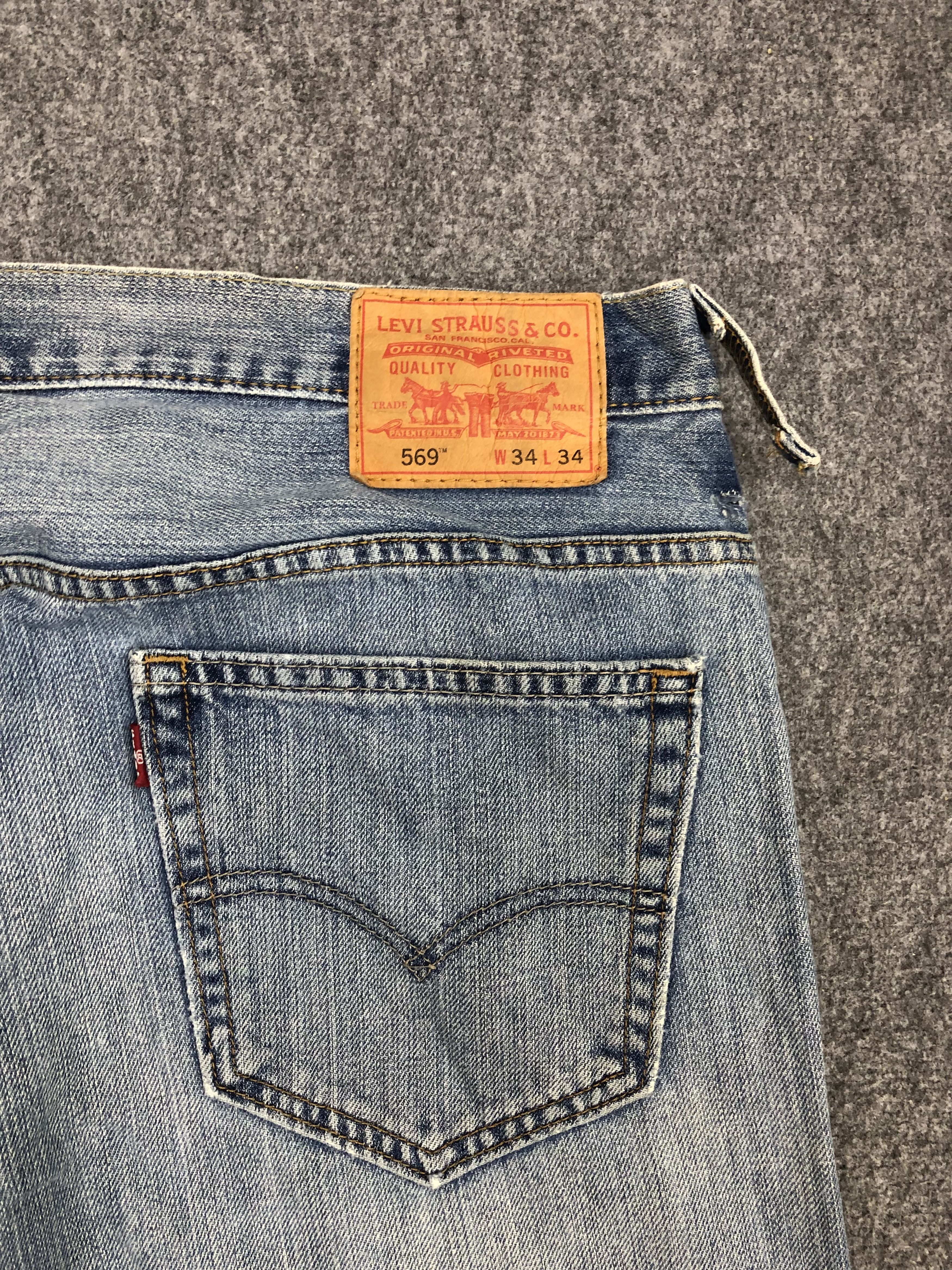 Levi's Vintage Levis 569 Sun Faded Jeans DP1082 Size US 37 - 9 Thumbnail