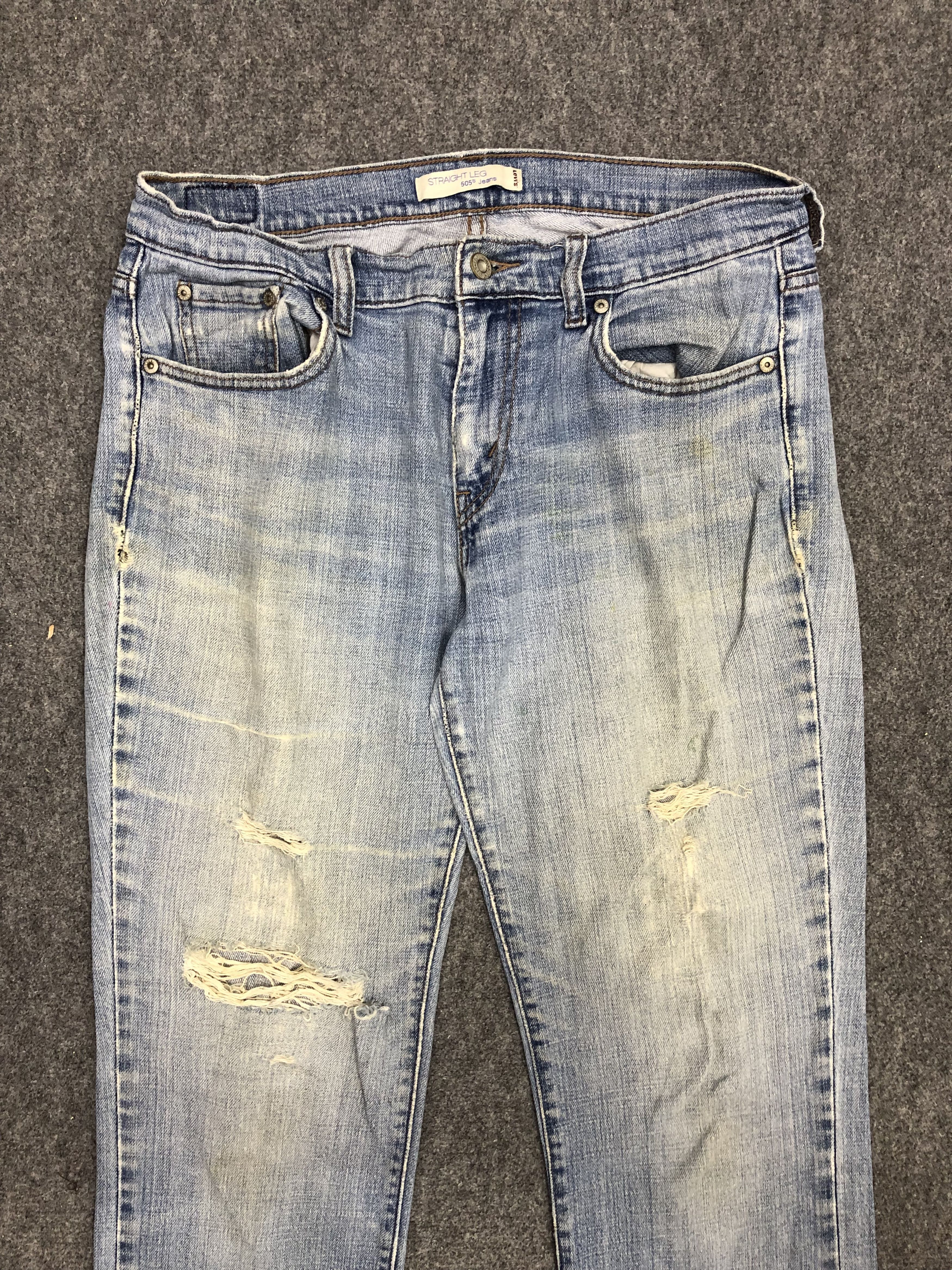 Levi's × Vintage Vintage Levis 505 Light Wash Jeans DP1159 Size US 34 / EU 50 - 2 Thumbnail