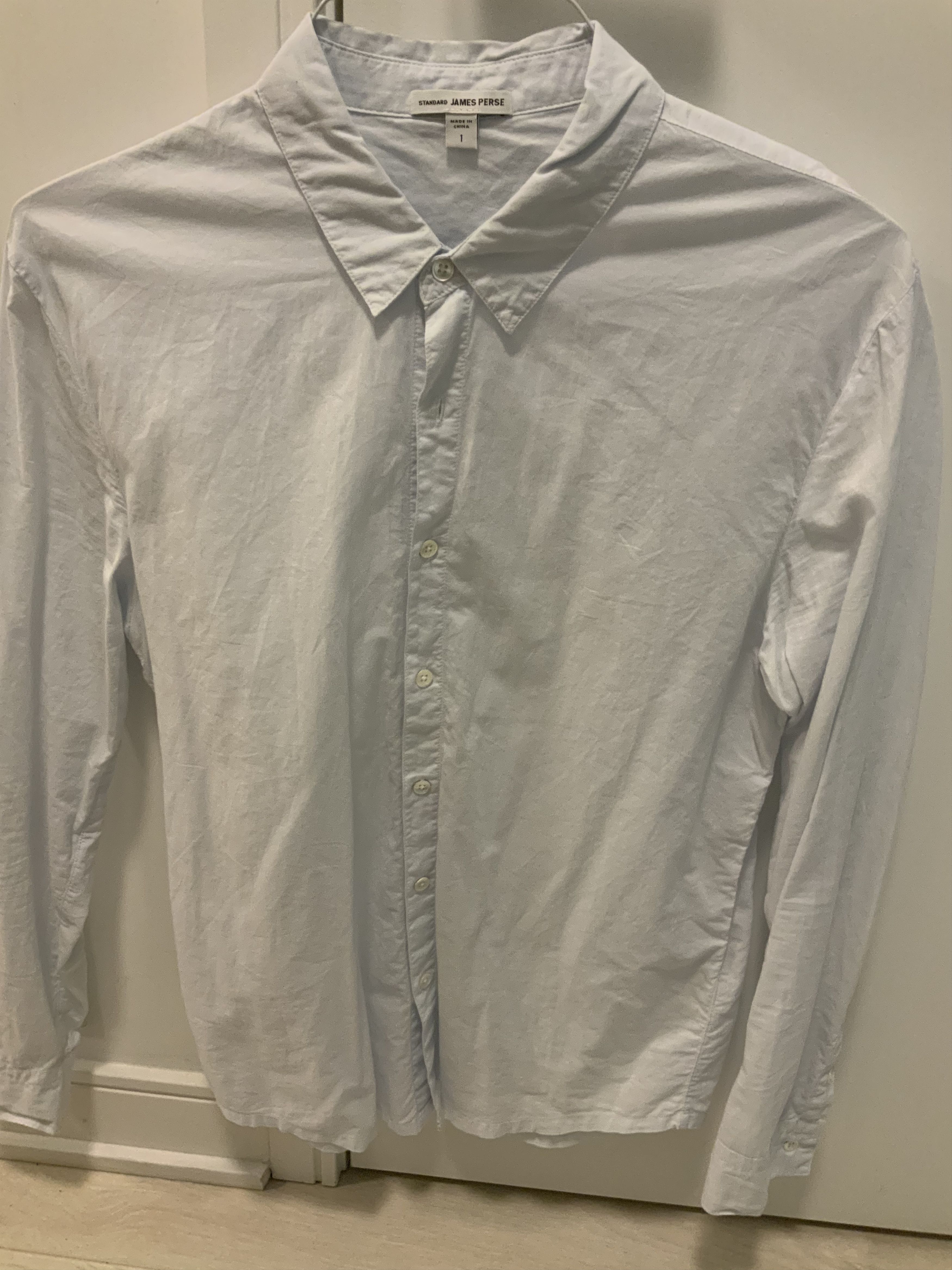 James Perse James Perse Plain Long Sleeved Cotton Shirt Size US S / EU 44-46 / 1 - 3 Thumbnail