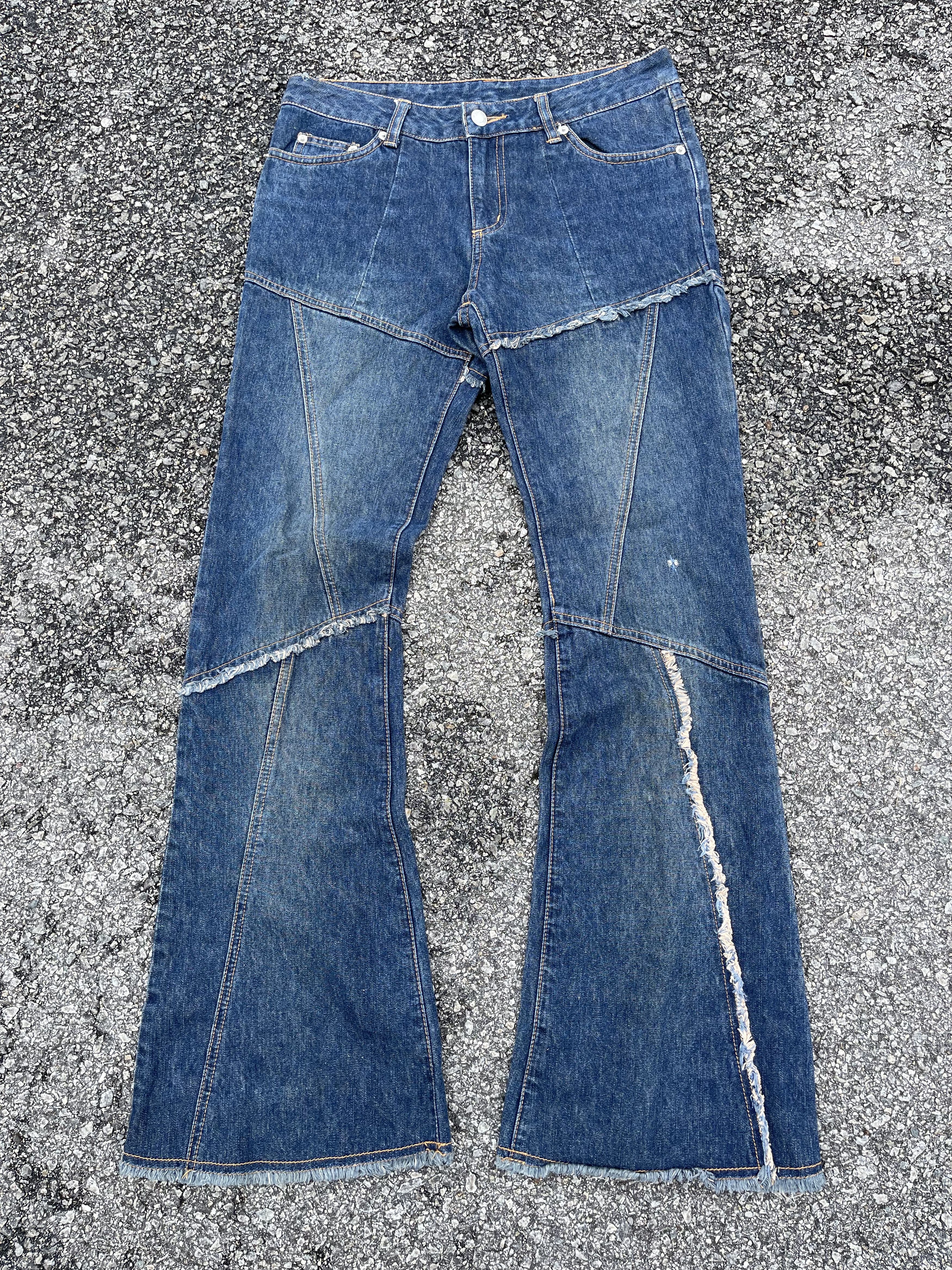 If Six Was Nine × Le Grande Bleu (L.G.B.) Vintage Flared Asymmetric Jeans Hysteric Glamour Lil Uzi Size US 30 / EU 46 - 1 Thumbnail