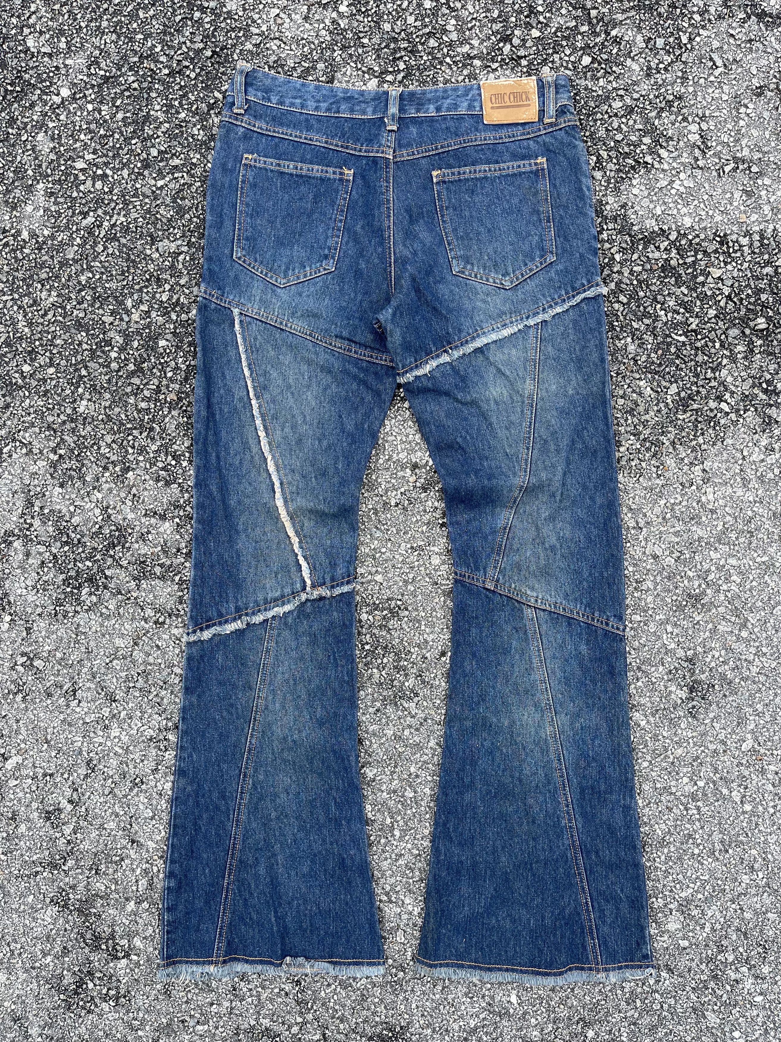 If Six Was Nine × Le Grande Bleu (L.G.B.) Vintage Flared Asymmetric Jeans Hysteric Glamour Lil Uzi Size US 30 / EU 46 - 12 Thumbnail