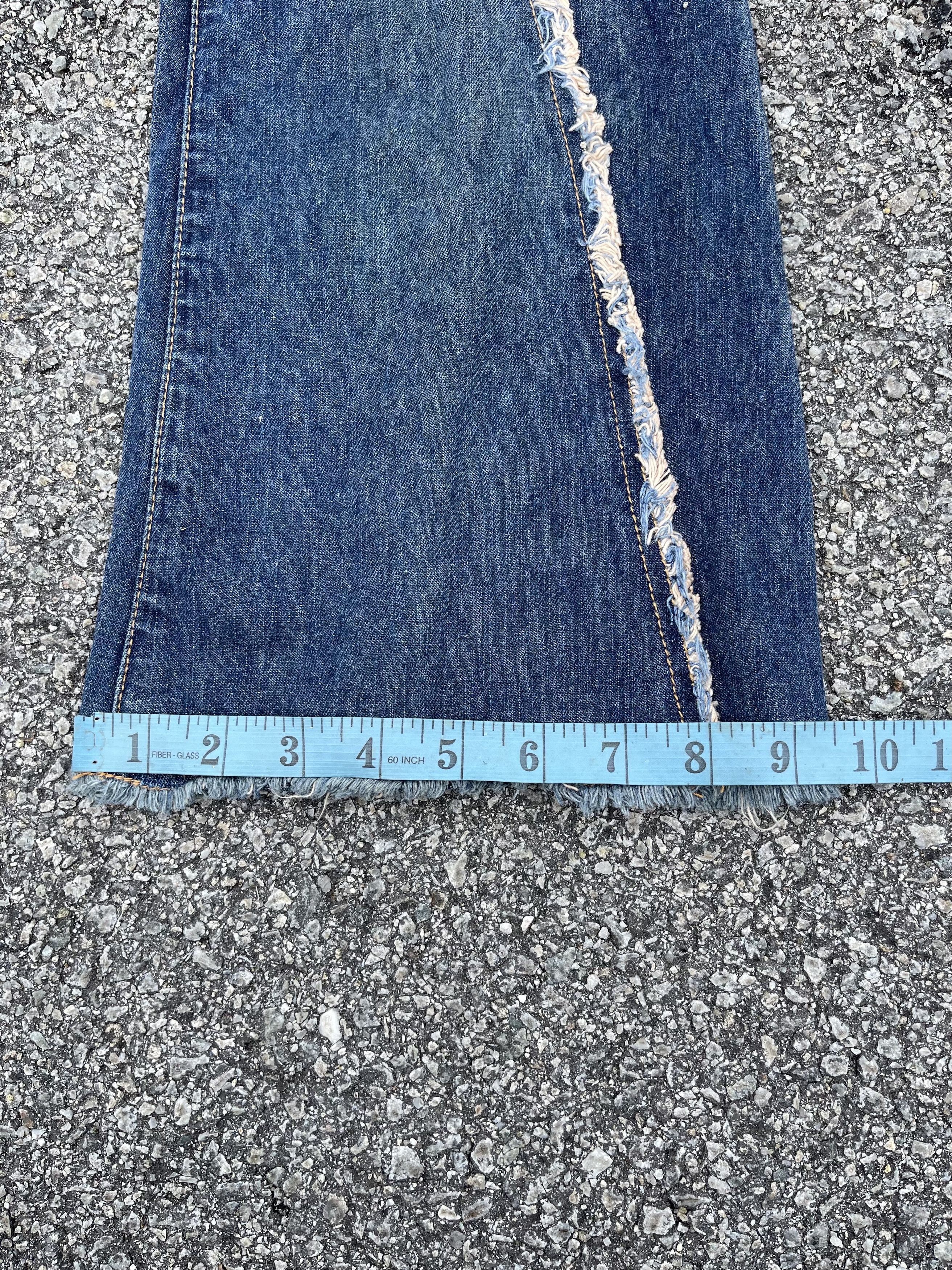 If Six Was Nine × Le Grande Bleu (L.G.B.) Vintage Flared Asymmetric Jeans Hysteric Glamour Lil Uzi Size US 30 / EU 46 - 11 Thumbnail