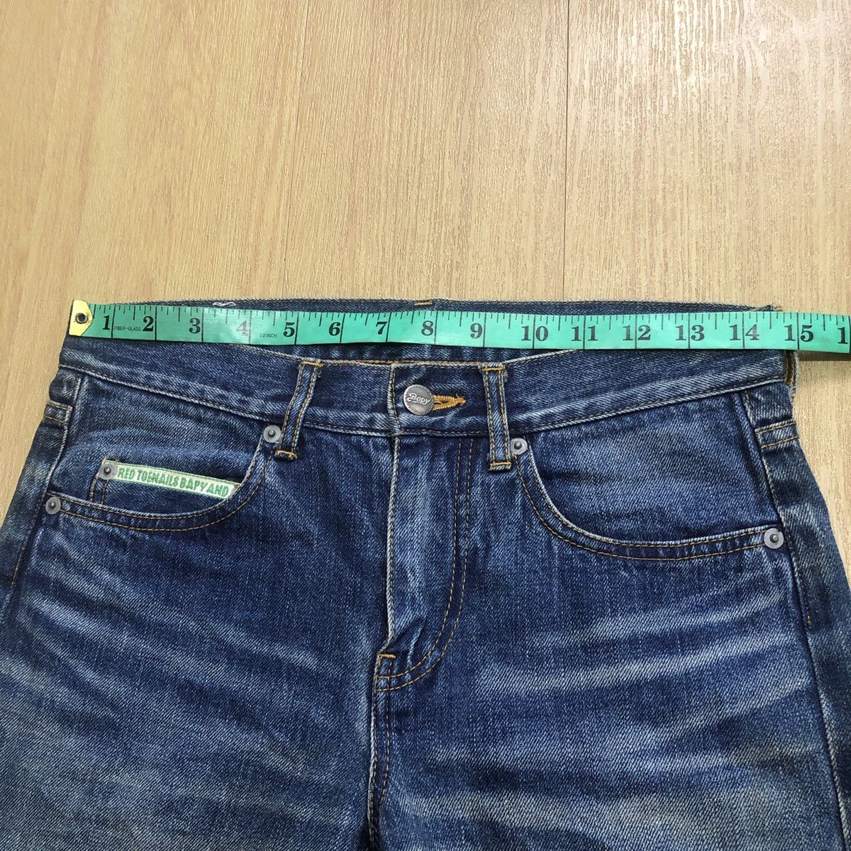 Bape BAPY BLUE JEANS SELVEDGE AND RED TOENAILS Size 29" - 14 Thumbnail