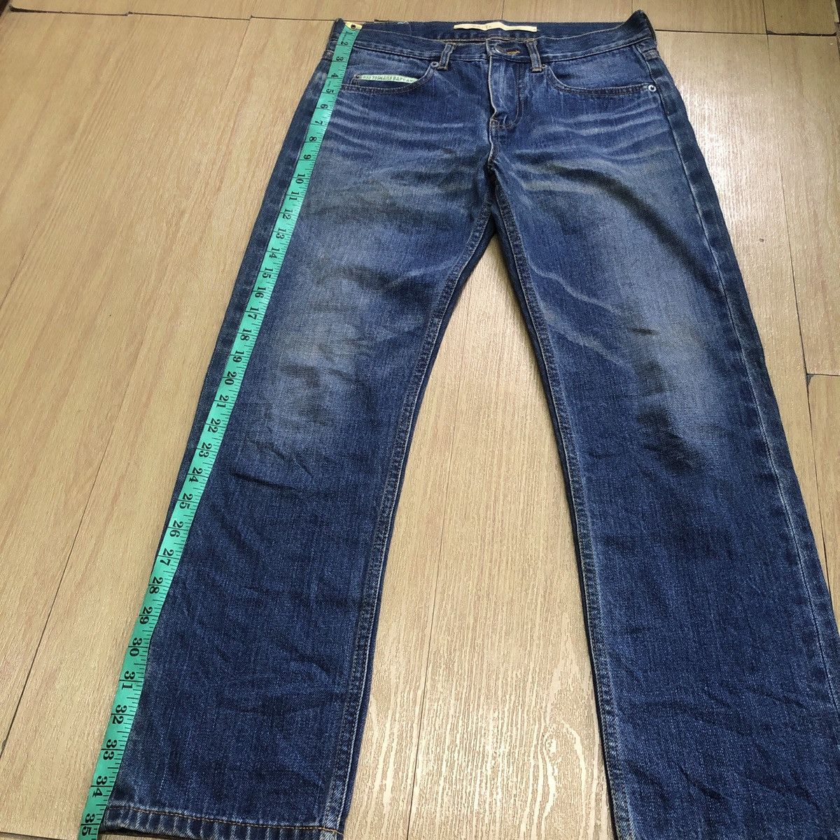 Bape BAPY BLUE JEANS SELVEDGE AND RED TOENAILS Size 29" - 9 Thumbnail
