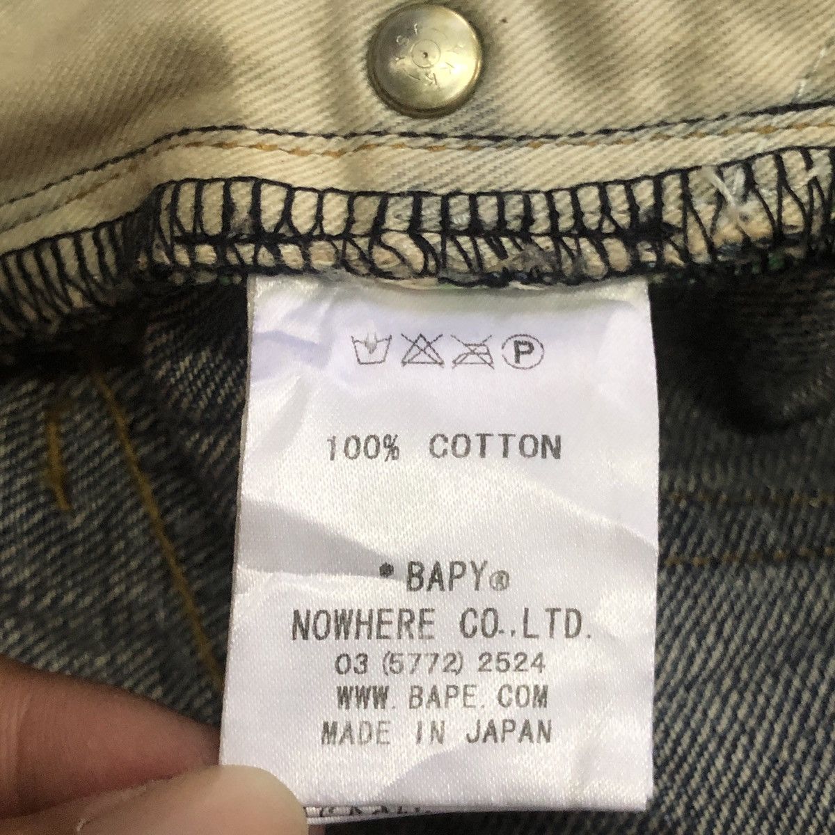 Bape BAPY BLUE JEANS SELVEDGE AND RED TOENAILS Size 29" - 15 Thumbnail