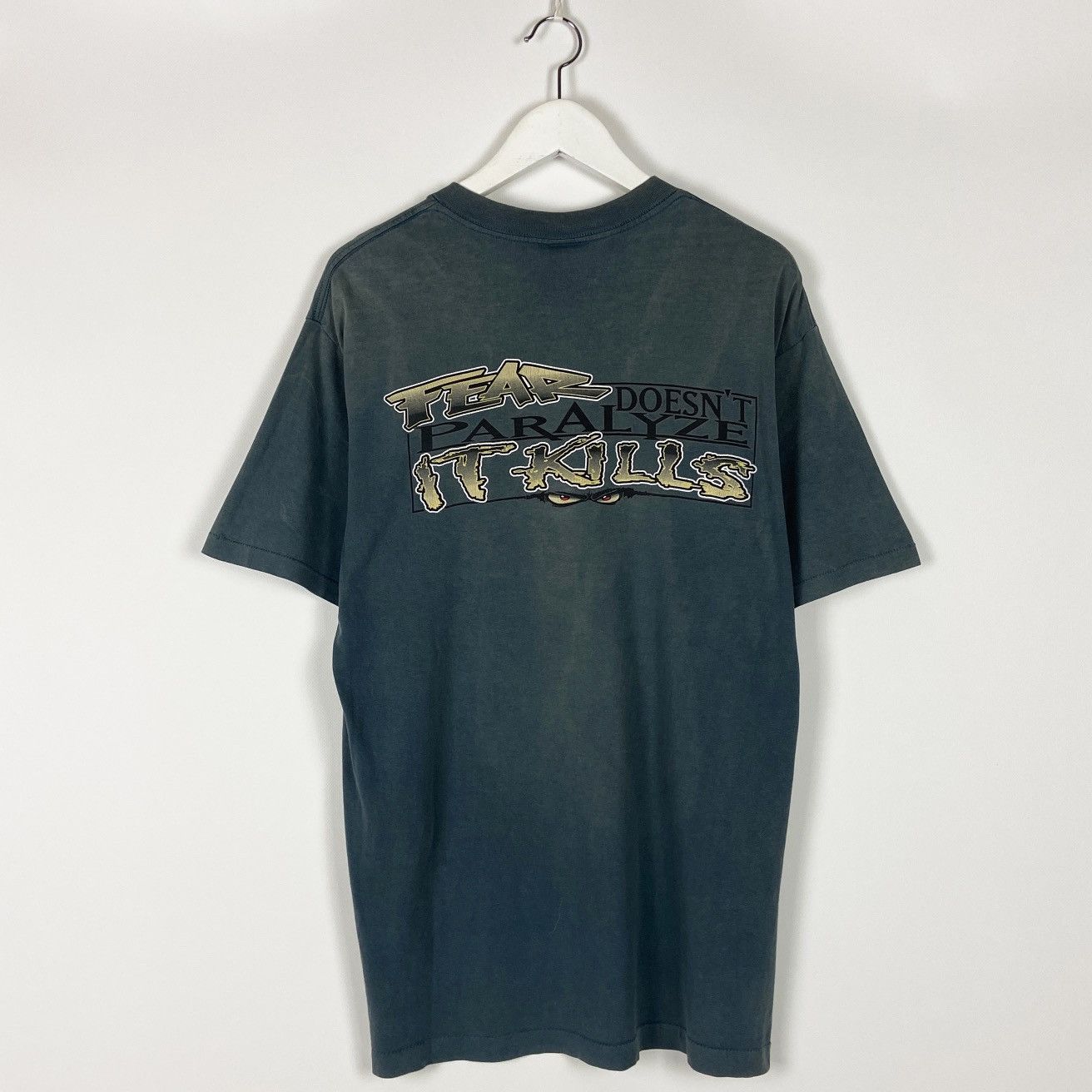 No Fear Vintage 90s Faded No Fear Fear Doesn’t Paralyze It Kills tee Size US L / EU 52-54 / 3 - 1 Thumbnail
