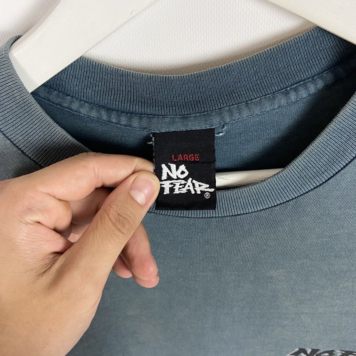 No Fear Vintage 90s Faded No Fear Fear Doesn’t Paralyze It Kills tee Size US L / EU 52-54 / 3 - 6 Thumbnail